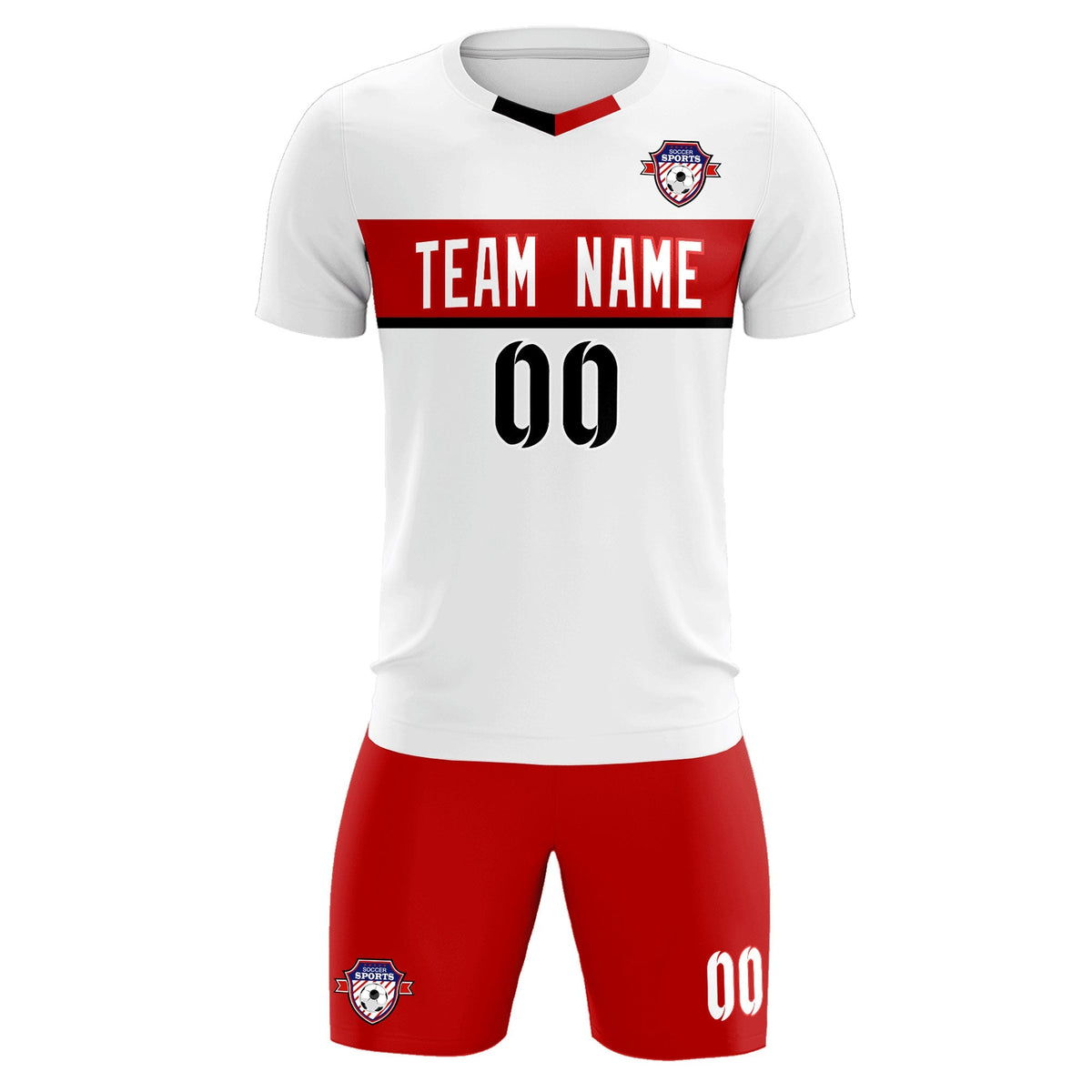 Custom White Classic Sports Sets Soccer Shirt Jersey