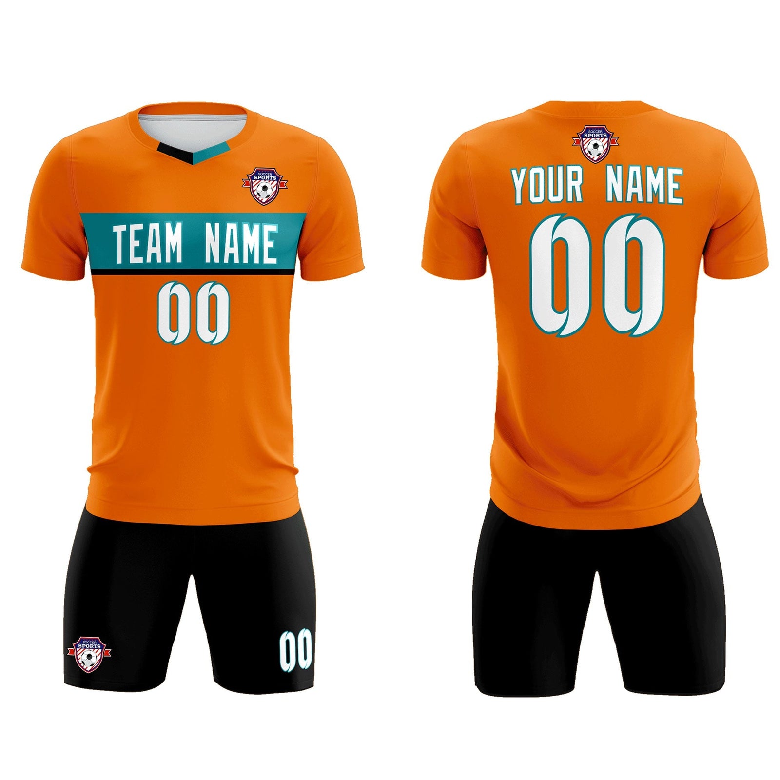 Custom Orange Classic Sports Sets Soccer Shirt Jersey