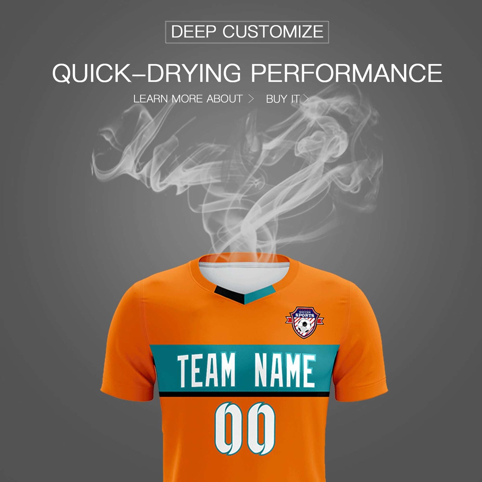 Custom Orange Classic Sports Sets Soccer Shirt Jersey