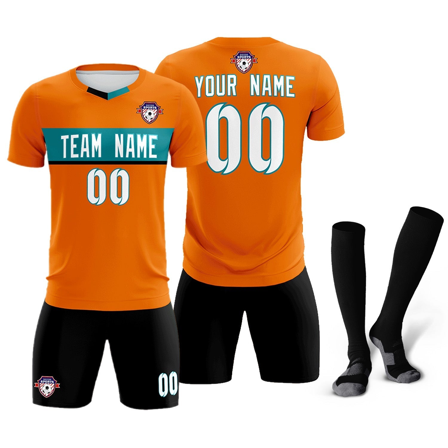 Custom Orange Classic Sports Sets Soccer Shirt Jersey