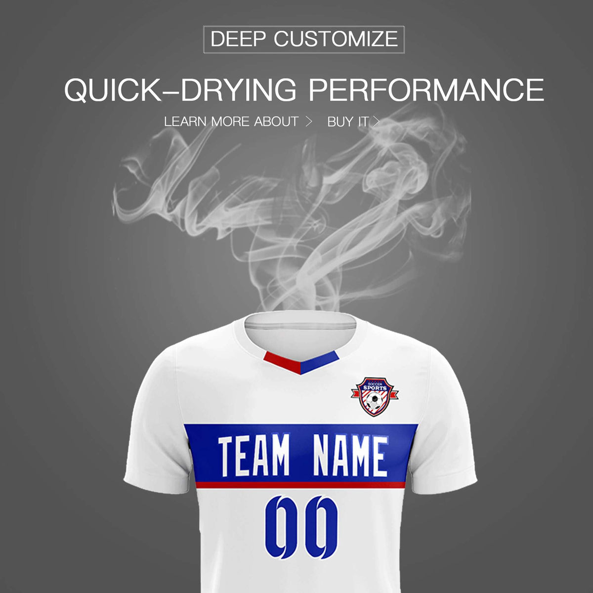 Custom White Classic Sports Sets Soccer Shirt Jersey