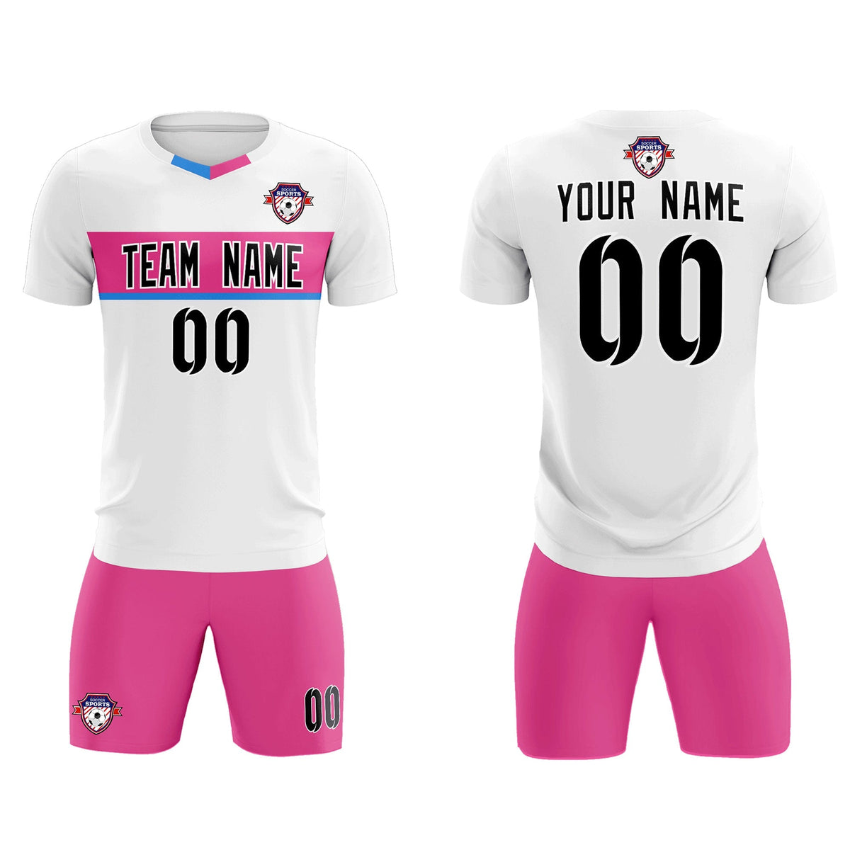 Custom White Classic Sports Sets Soccer Shirt Jersey
