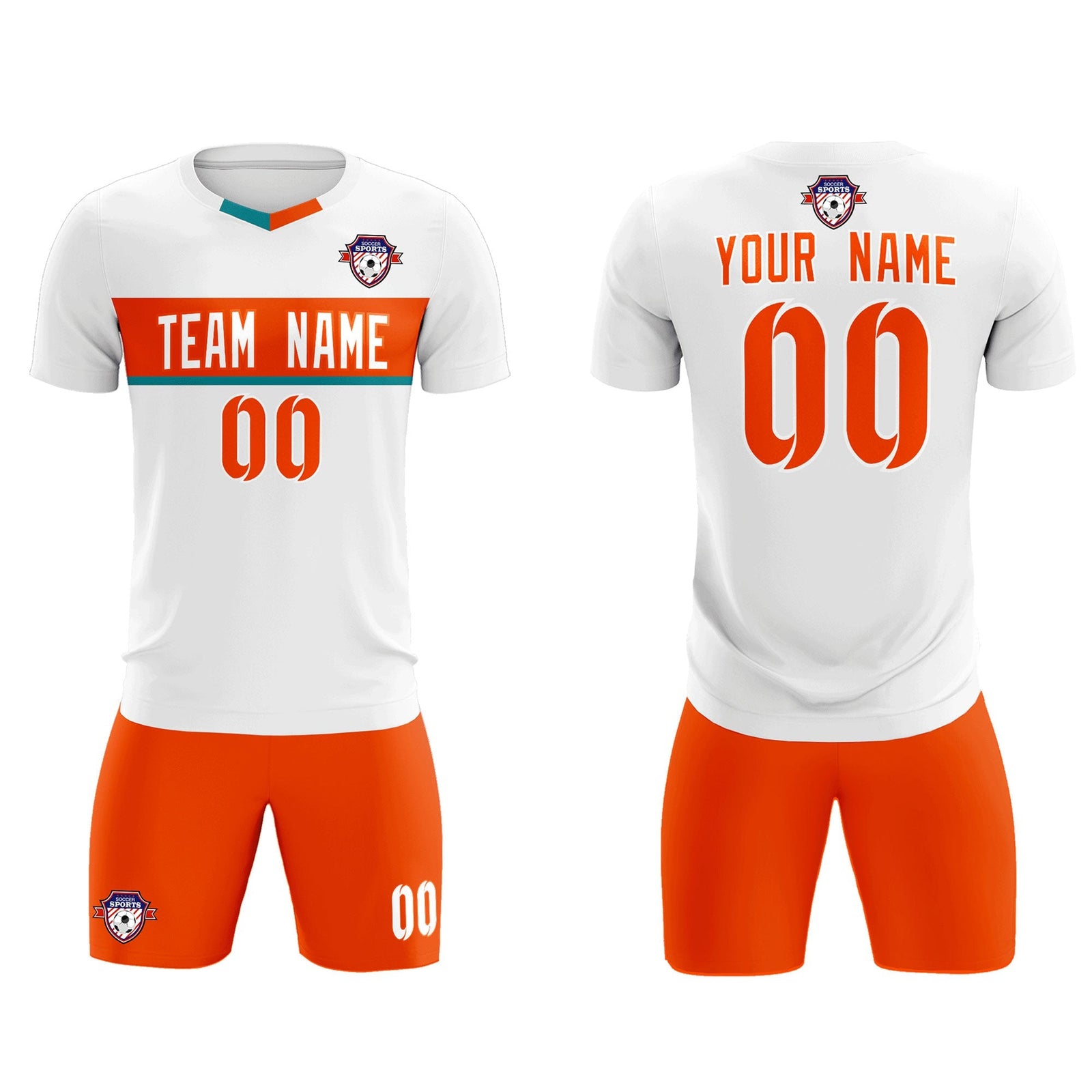 Custom White Classic Sports Sets Soccer Shirt Jersey