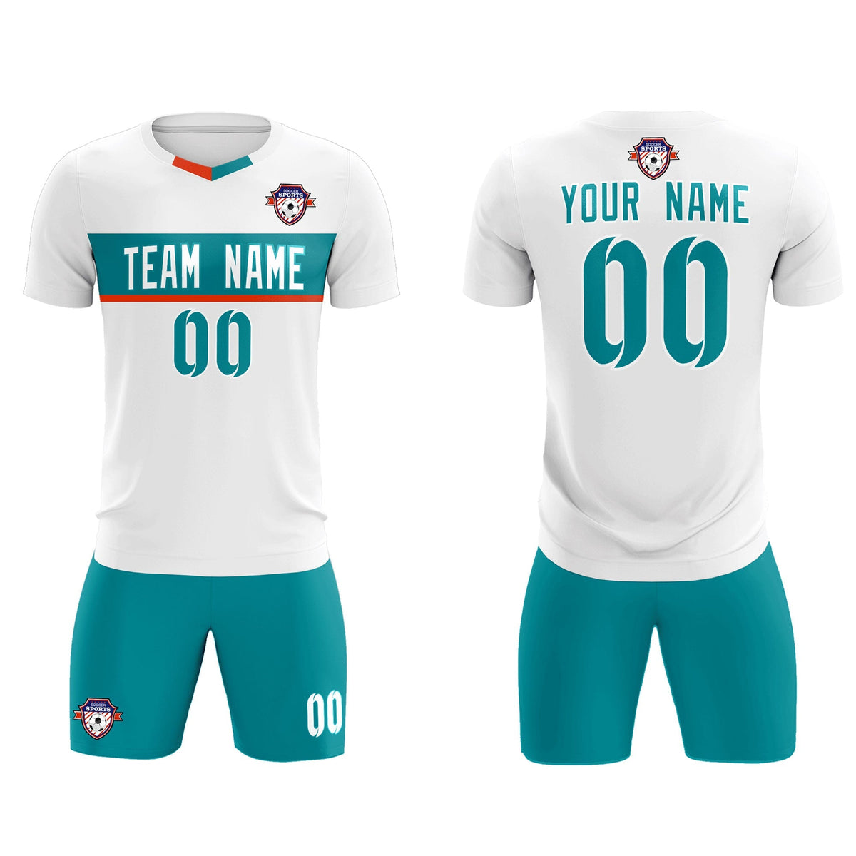 Custom White Classic Sports Sets Soccer Shirt Jersey