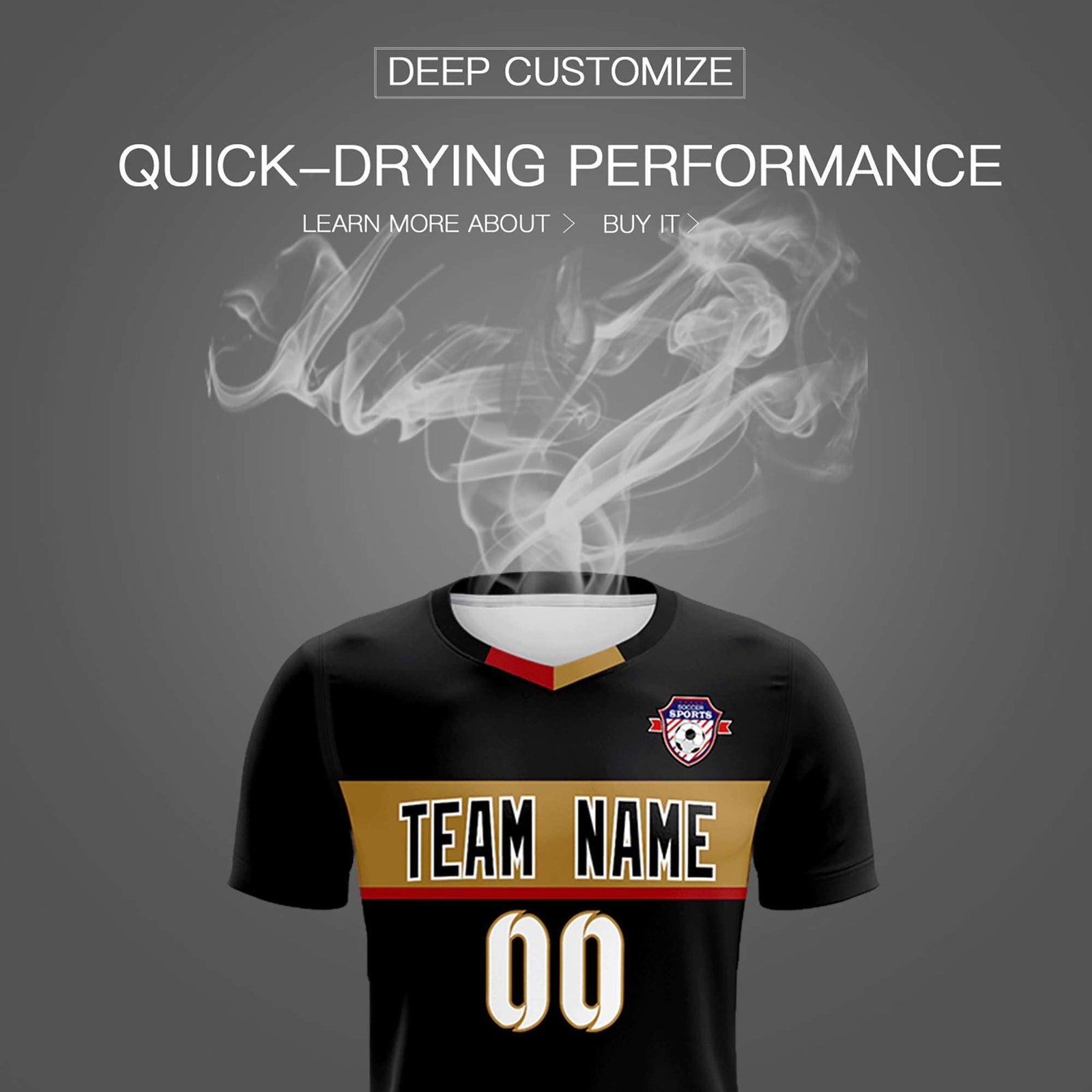 Custom Black Classic Sports Sets Soccer Shirt Jersey