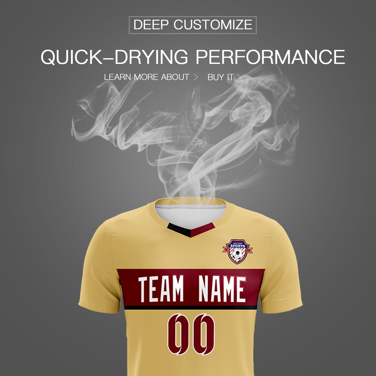 Custom Khaki Classic Sports Sets Soccer Shirt Jersey