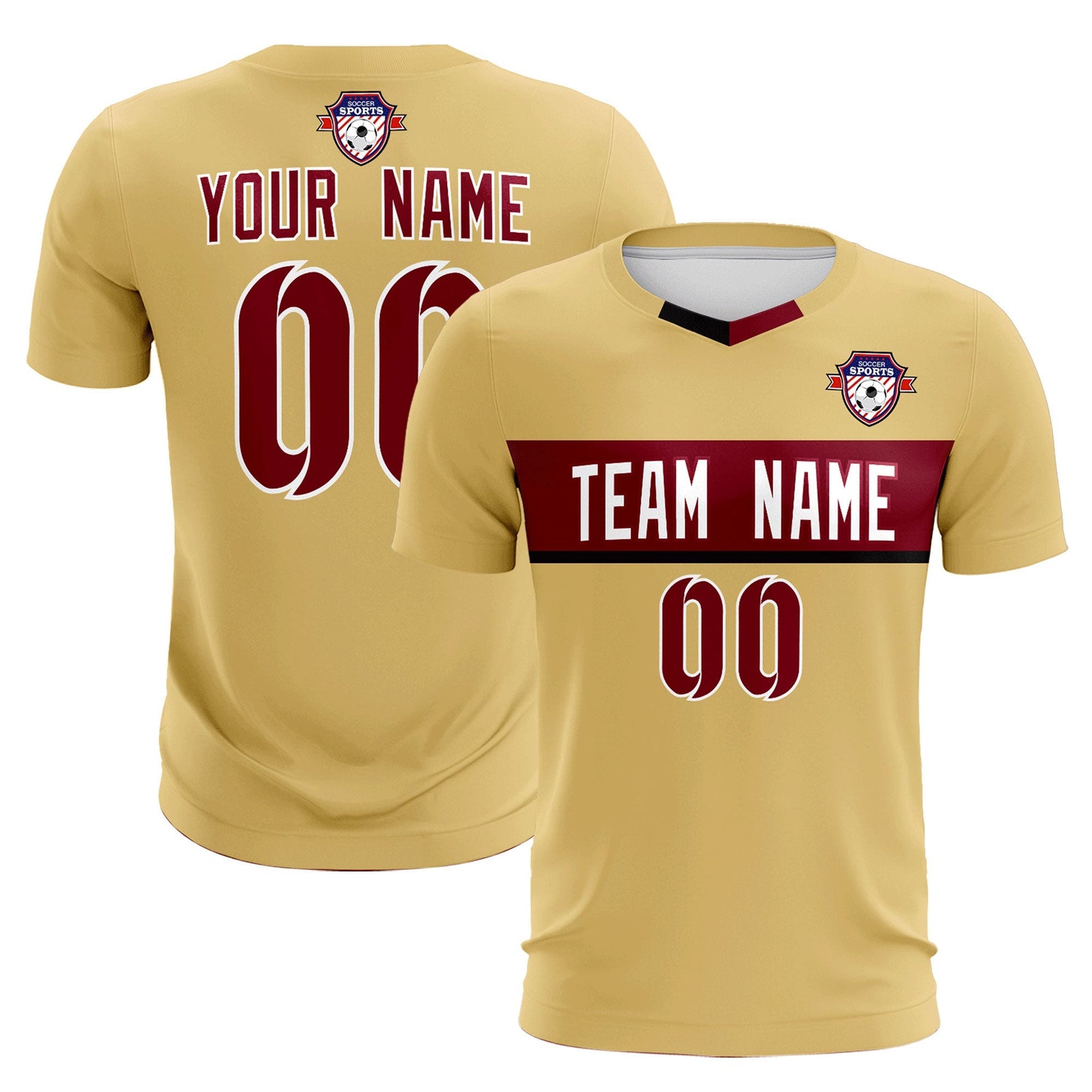 Custom Khaki Classic Sports Sets Soccer Shirt Jersey