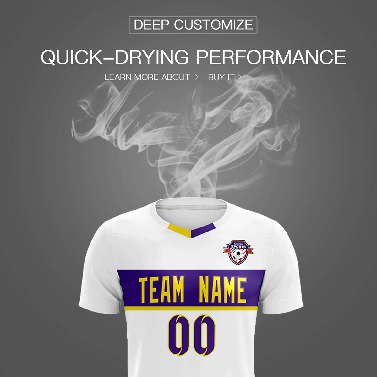 Custom White Classic Sports Sets Soccer Shirt Jersey