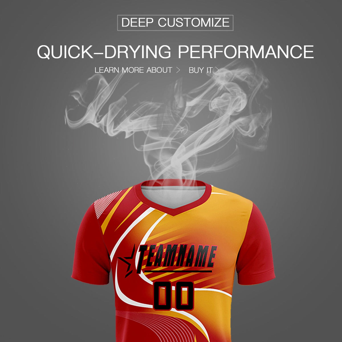 Custom Red Printing Sportswear Soccer Sets Jersey