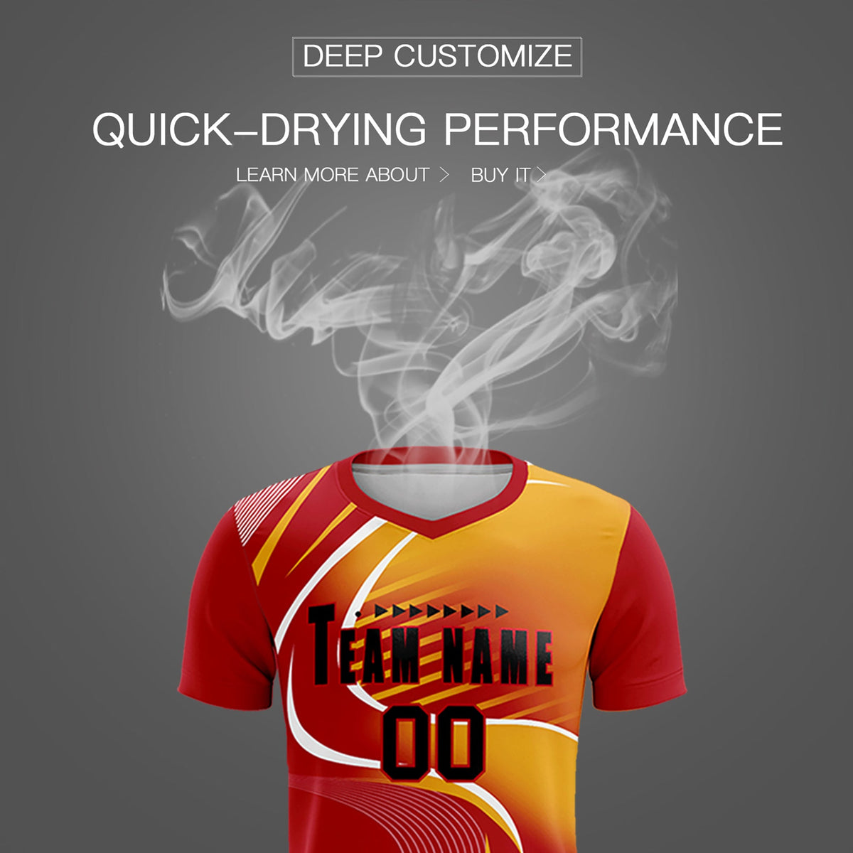 Custom Red Printing Sportswear Soccer Sets Jersey