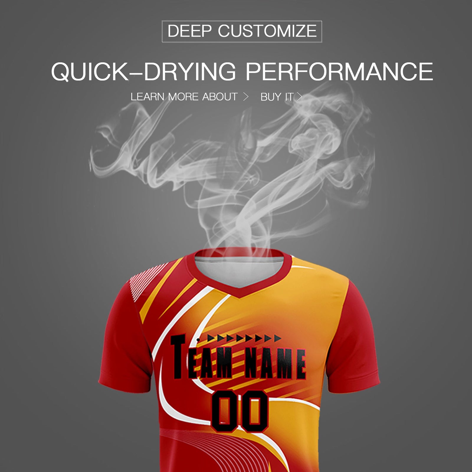 Custom Red Printing Sportswear Soccer Sets Jersey