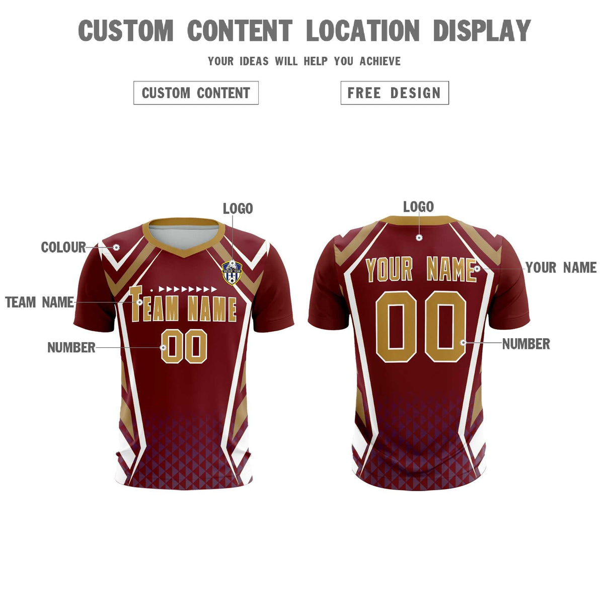Custom Crimson Abstract Breathable Soccer Tops/Sets Jersey