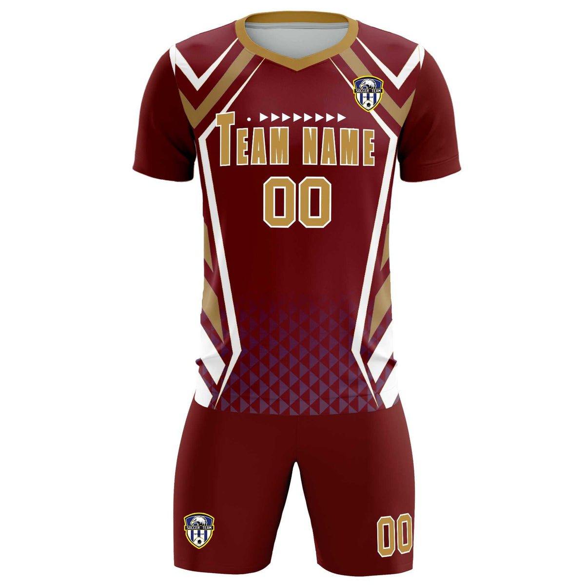 Custom Crimson Abstract Breathable Soccer Tops/Sets Jersey