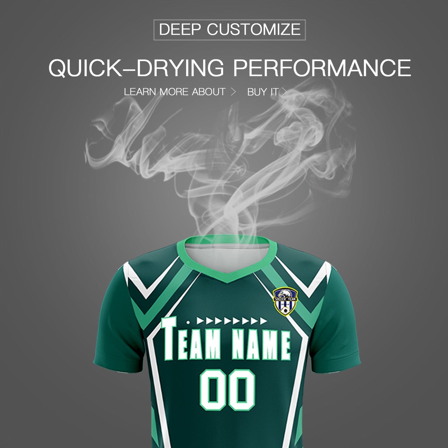 Custom Aqua Abstract Breathable Soccer Tops/Sets Jersey