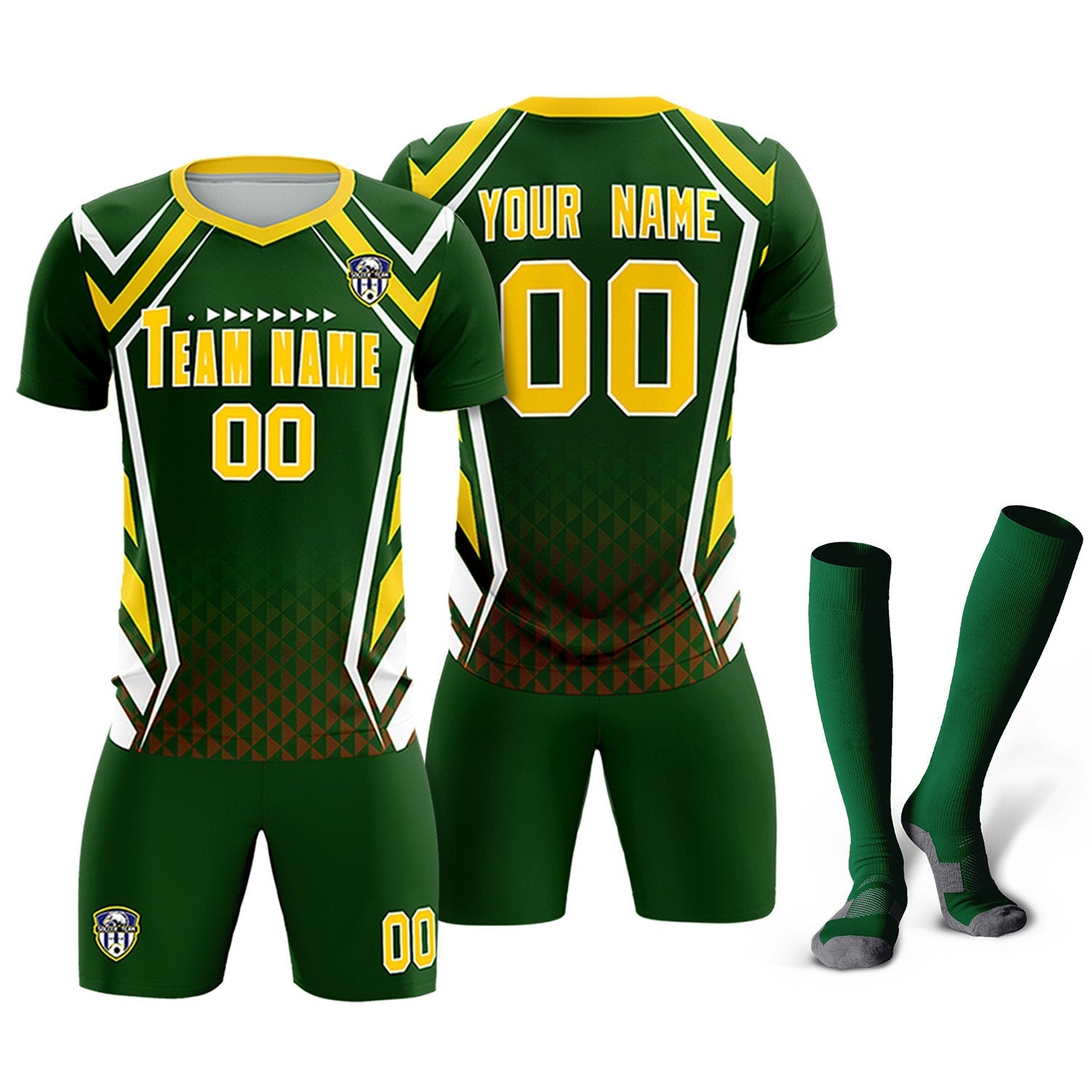 Custom Midnight Green Abstract Breathable Soccer Tops/Sets Jersey