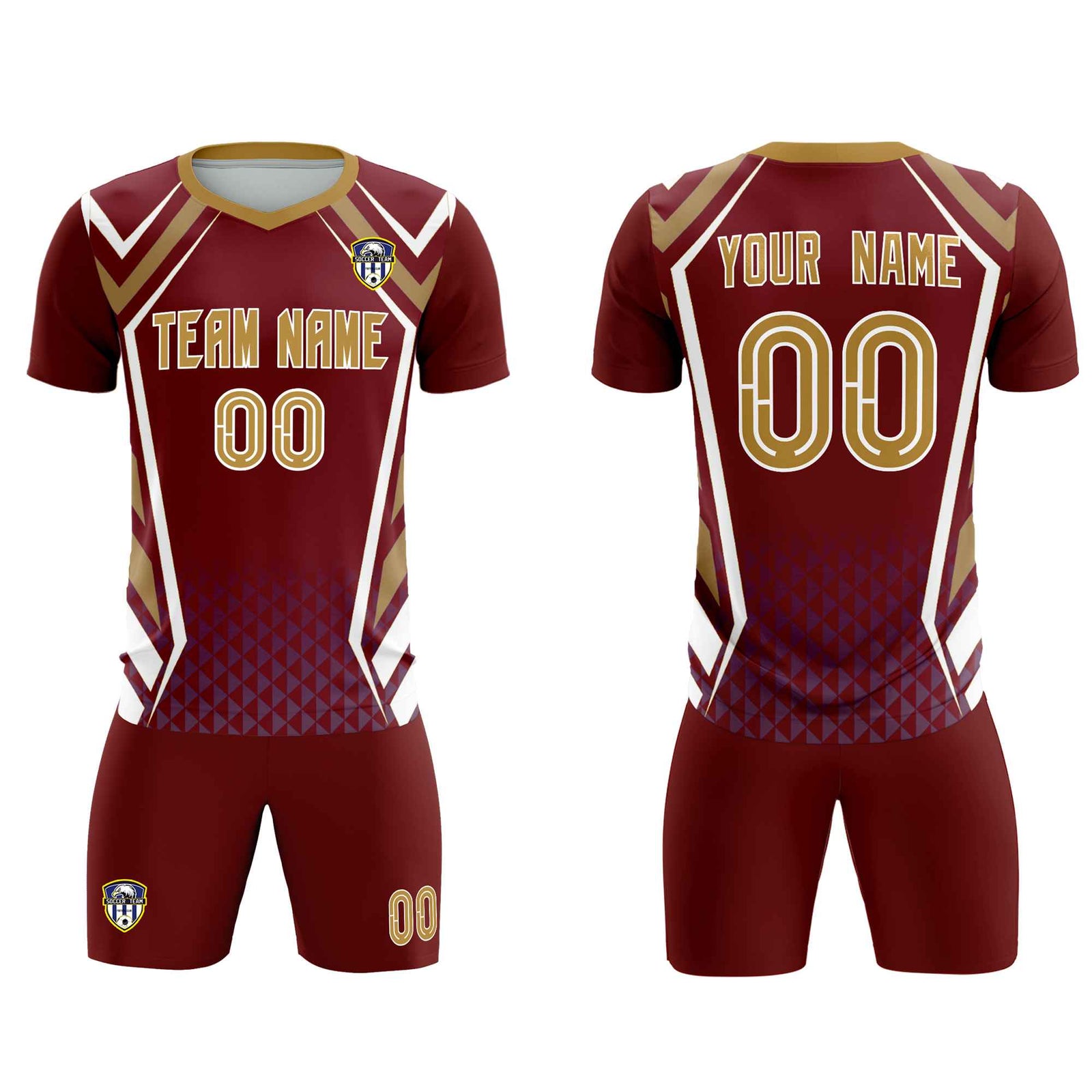 Custom Crimson Abstract Breathable Soccer Tops/Sets Jersey