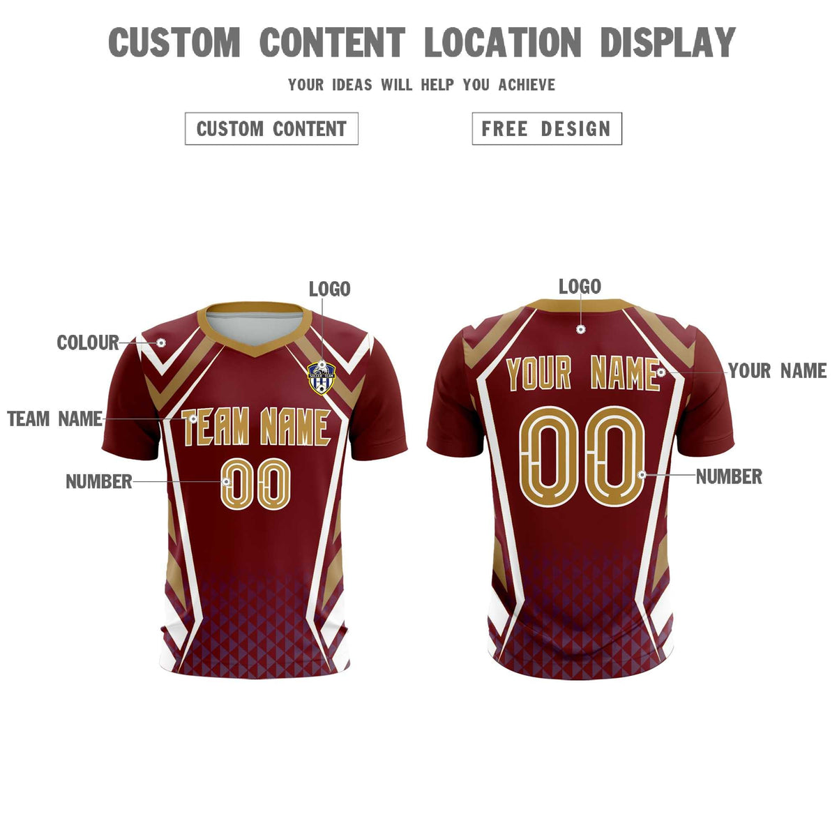 Custom Crimson Abstract Breathable Soccer Tops/Sets Jersey