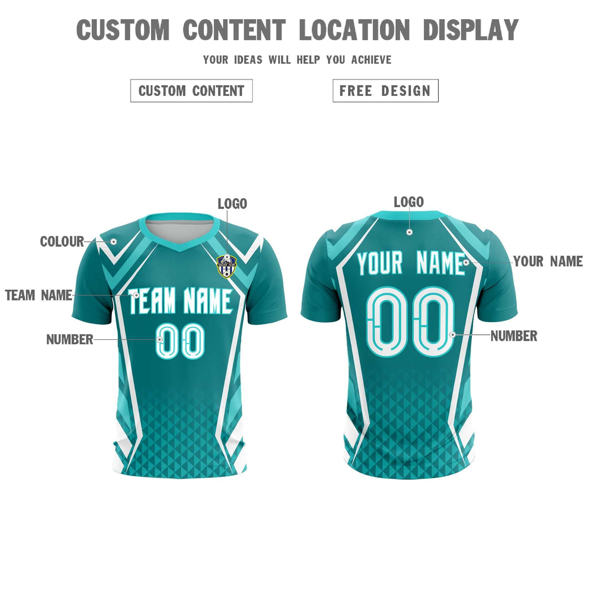 Custom Sky Blue Abstract Breathable Soccer Tops/Sets Jersey
