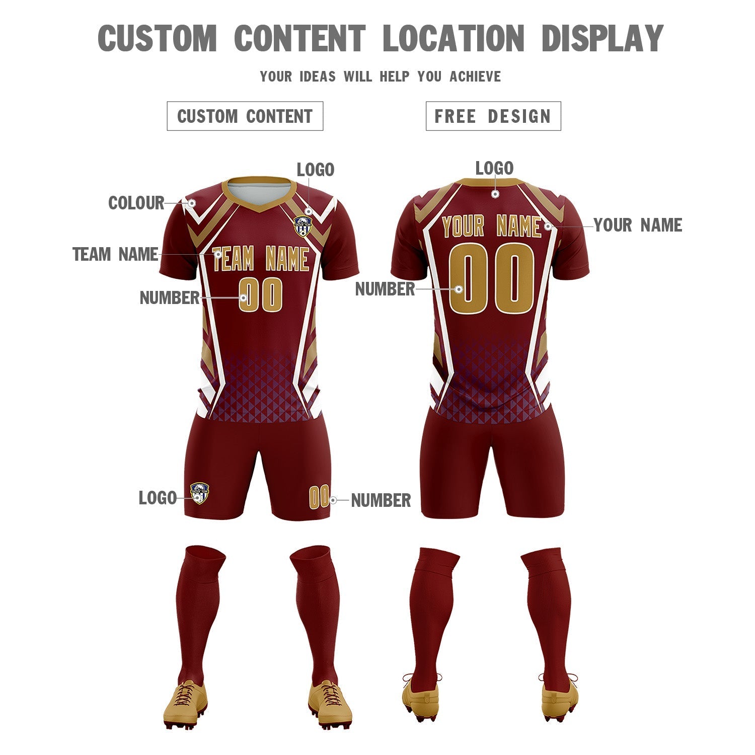 Custom Crimson Abstract Breathable Soccer Tops/Sets Jersey