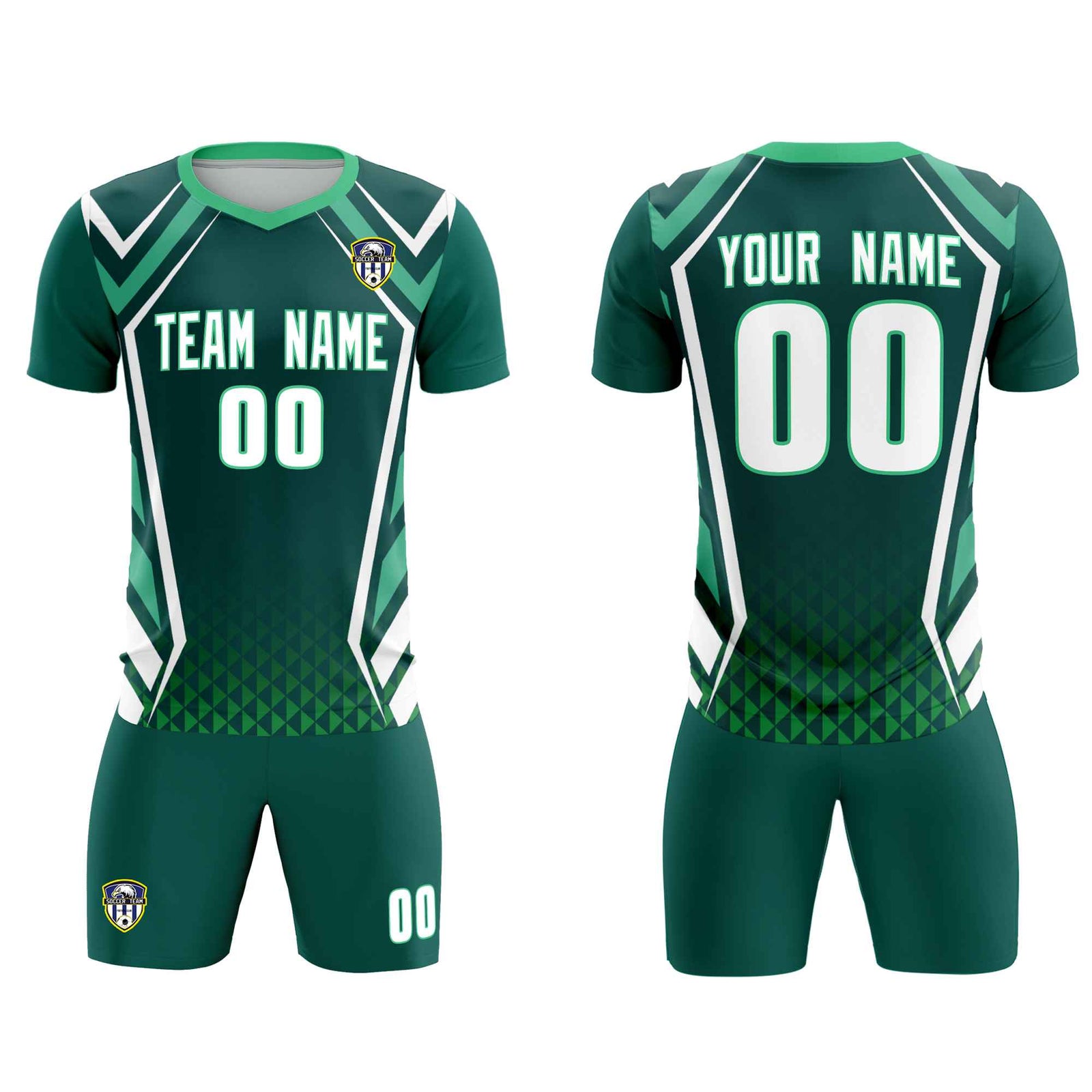 Custom Aqua Abstract Breathable Soccer Tops/Sets Jersey