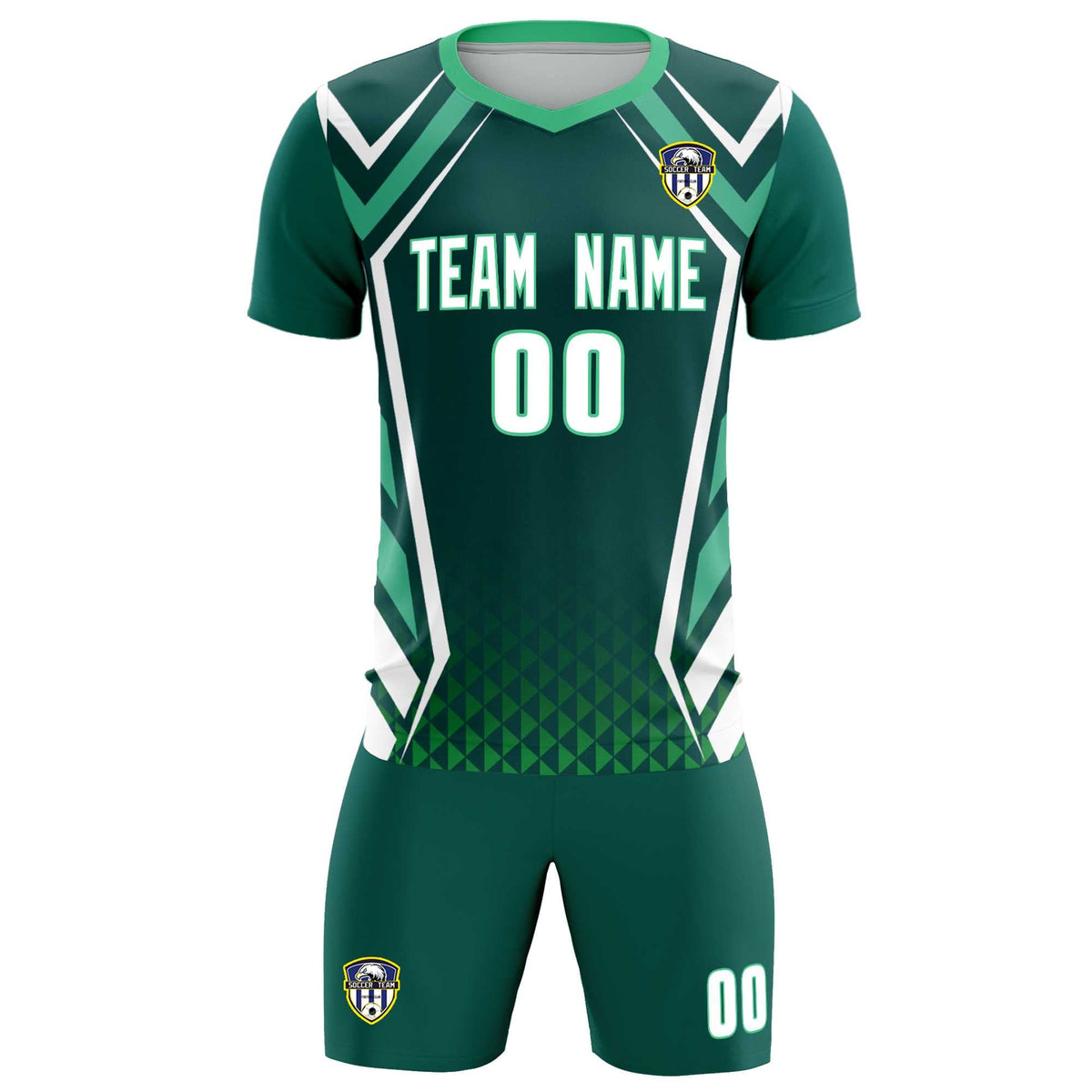 Custom Aqua Abstract Breathable Soccer Tops/Sets Jersey