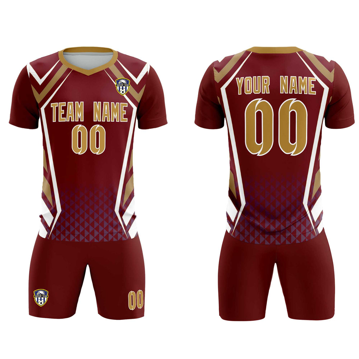 Custom Crimson Abstract Breathable Soccer Tops/Sets Jersey