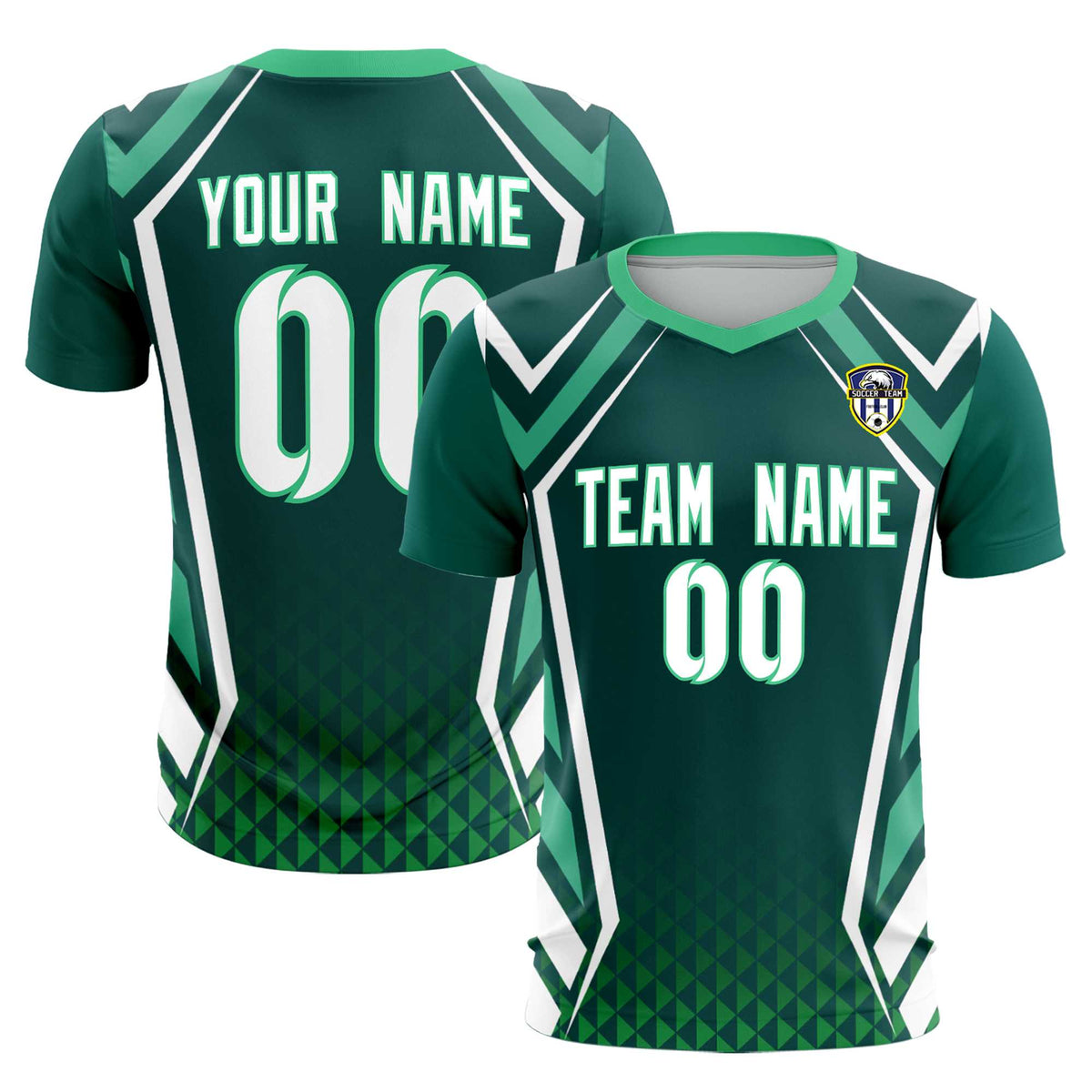 Custom Aqua Abstract Breathable Soccer Tops/Sets Jersey
