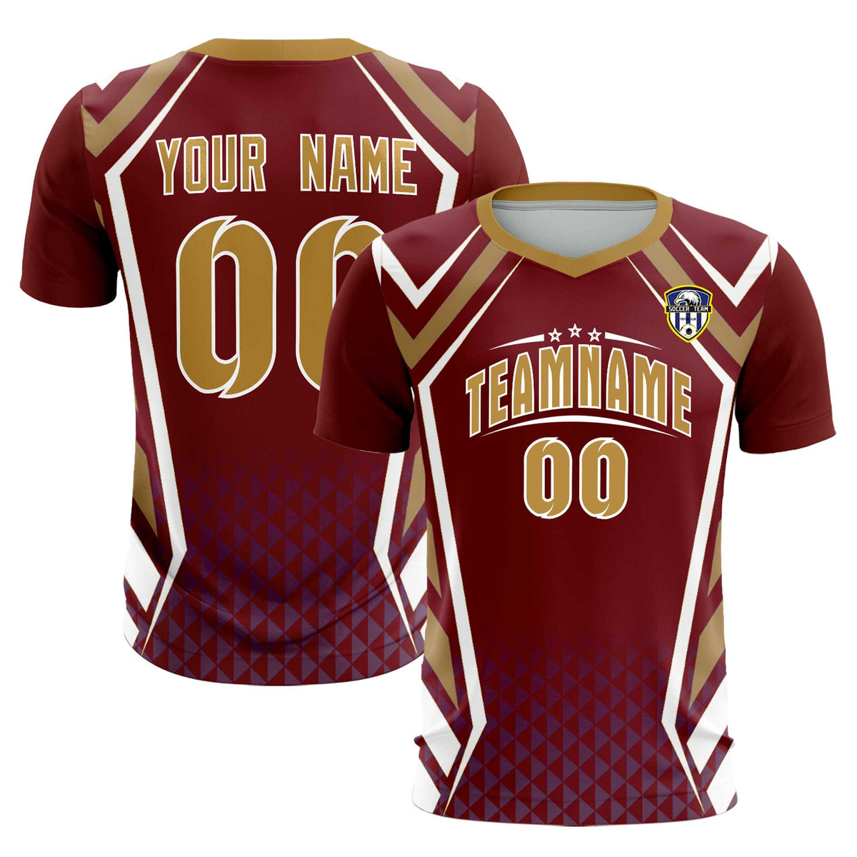 Custom Crimson Abstract Breathable Soccer Tops/Sets Jersey