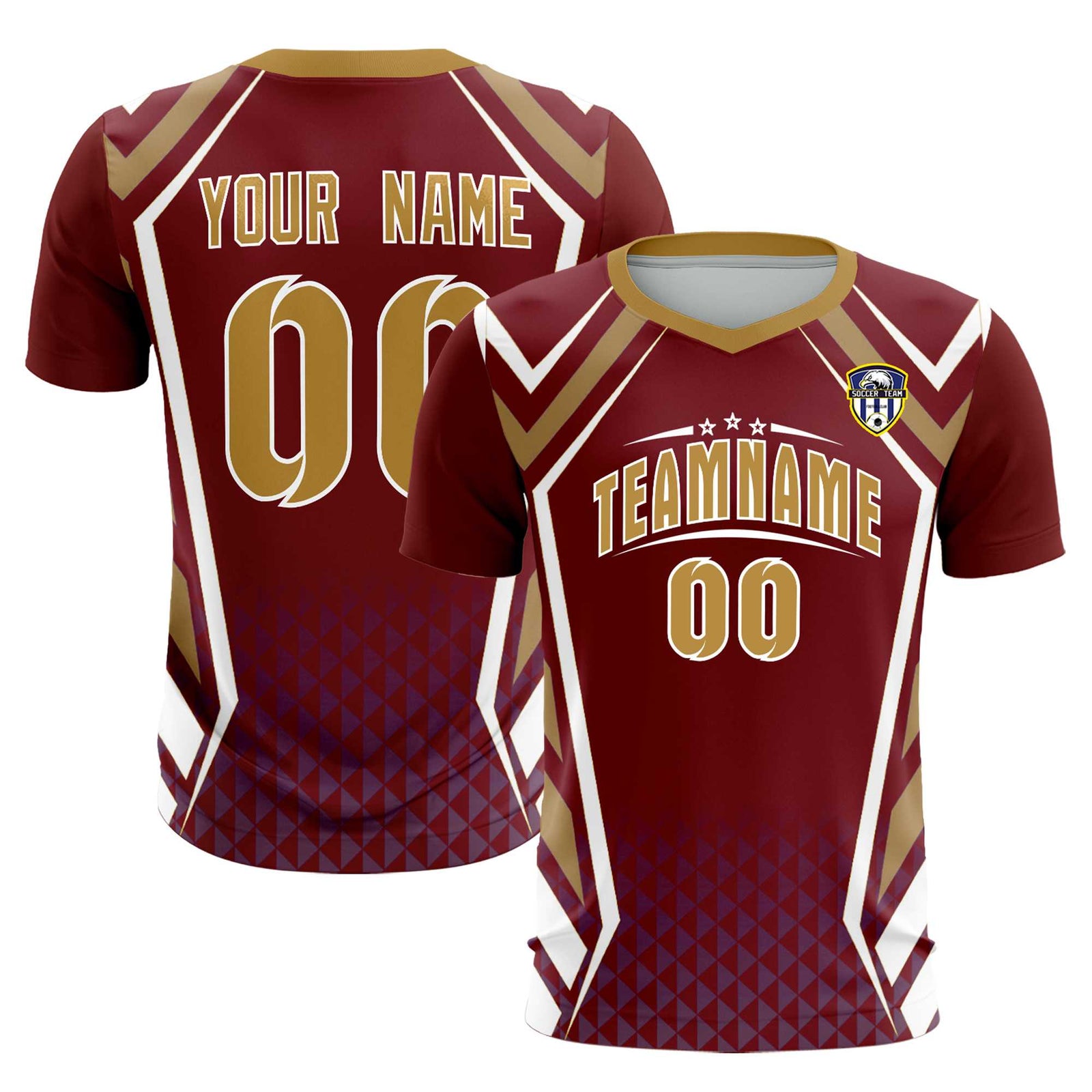 Custom Crimson Abstract Breathable Soccer Tops/Sets Jersey