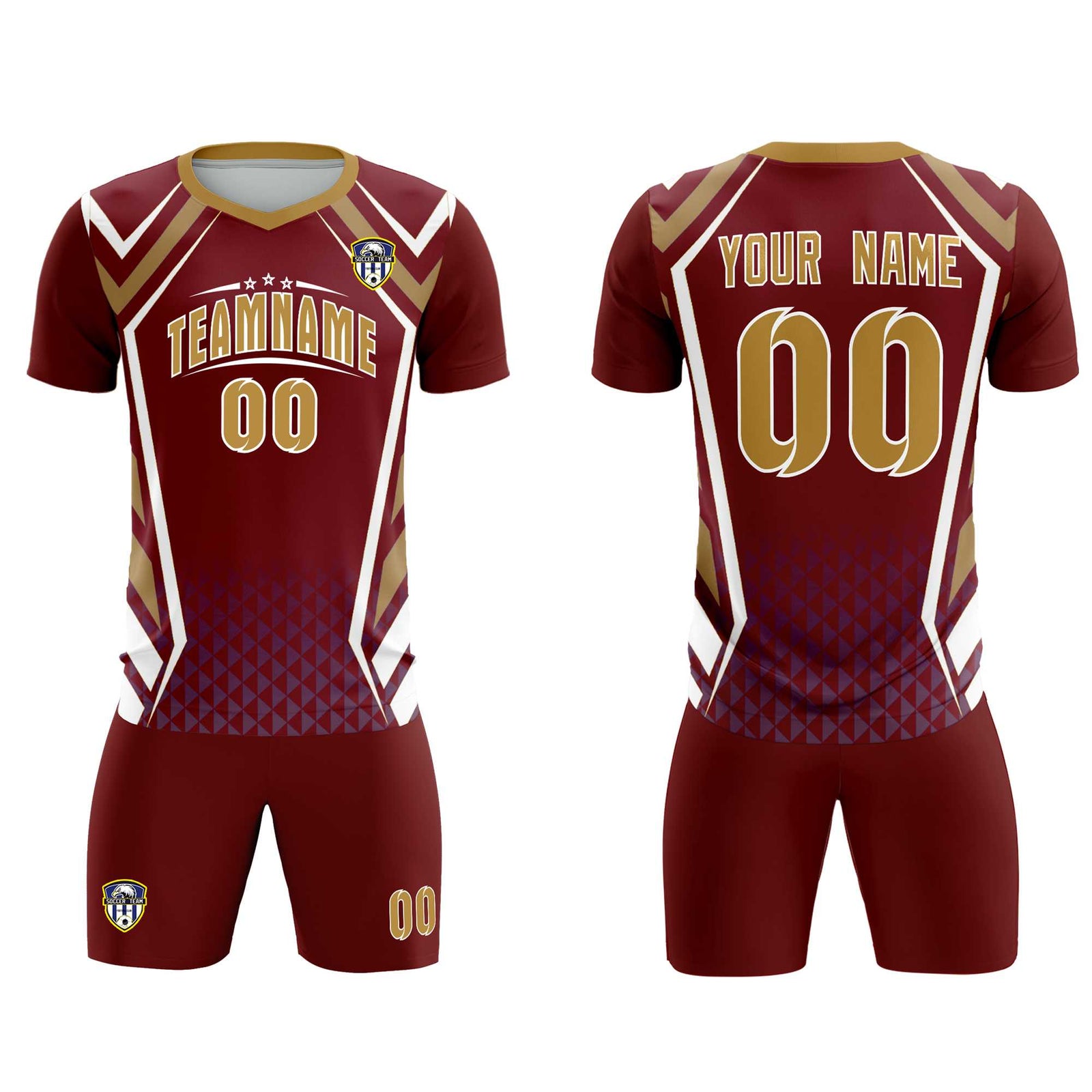 Custom Crimson Abstract Breathable Soccer Tops/Sets Jersey