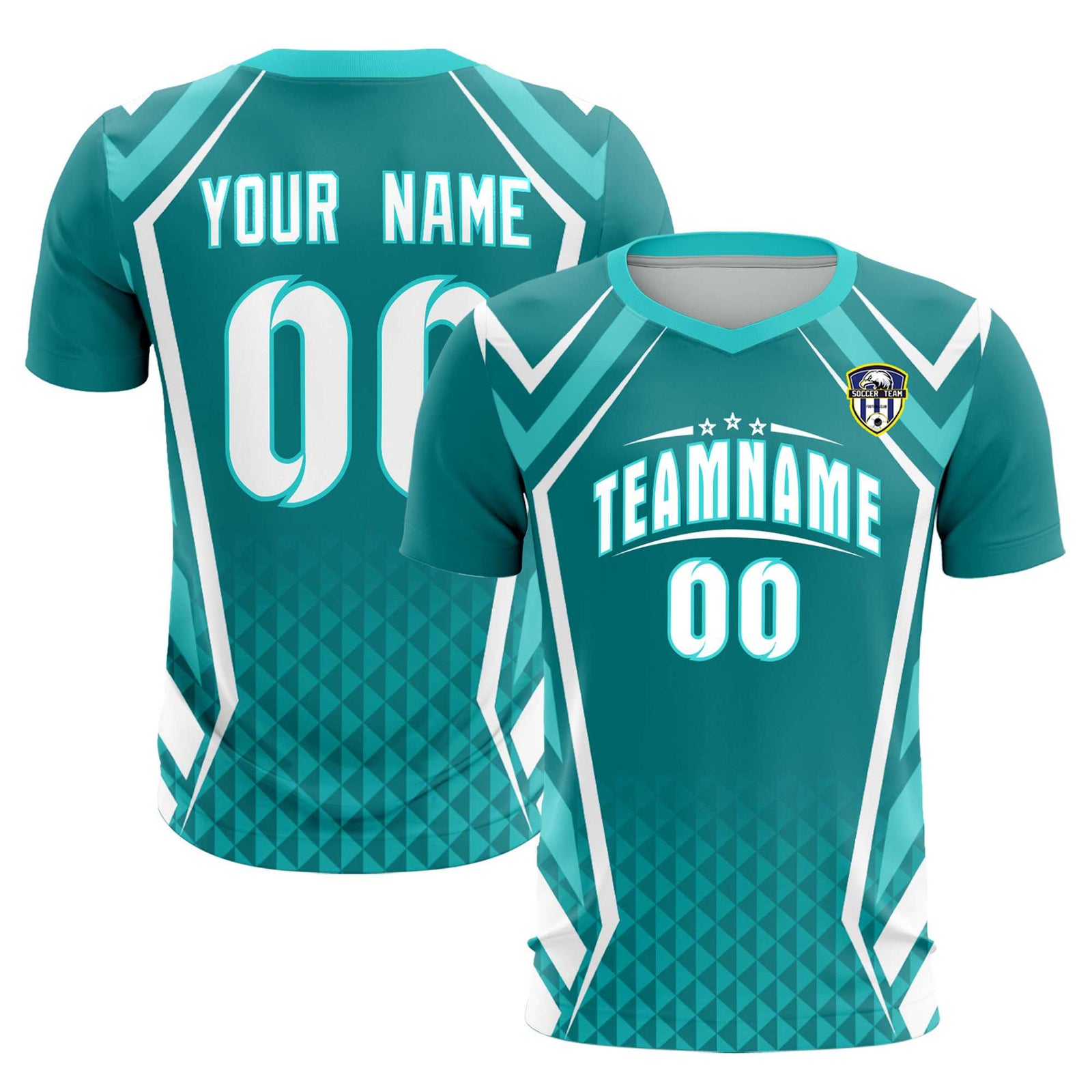 Custom Sky Blue Abstract Breathable Soccer Tops/Sets Jersey