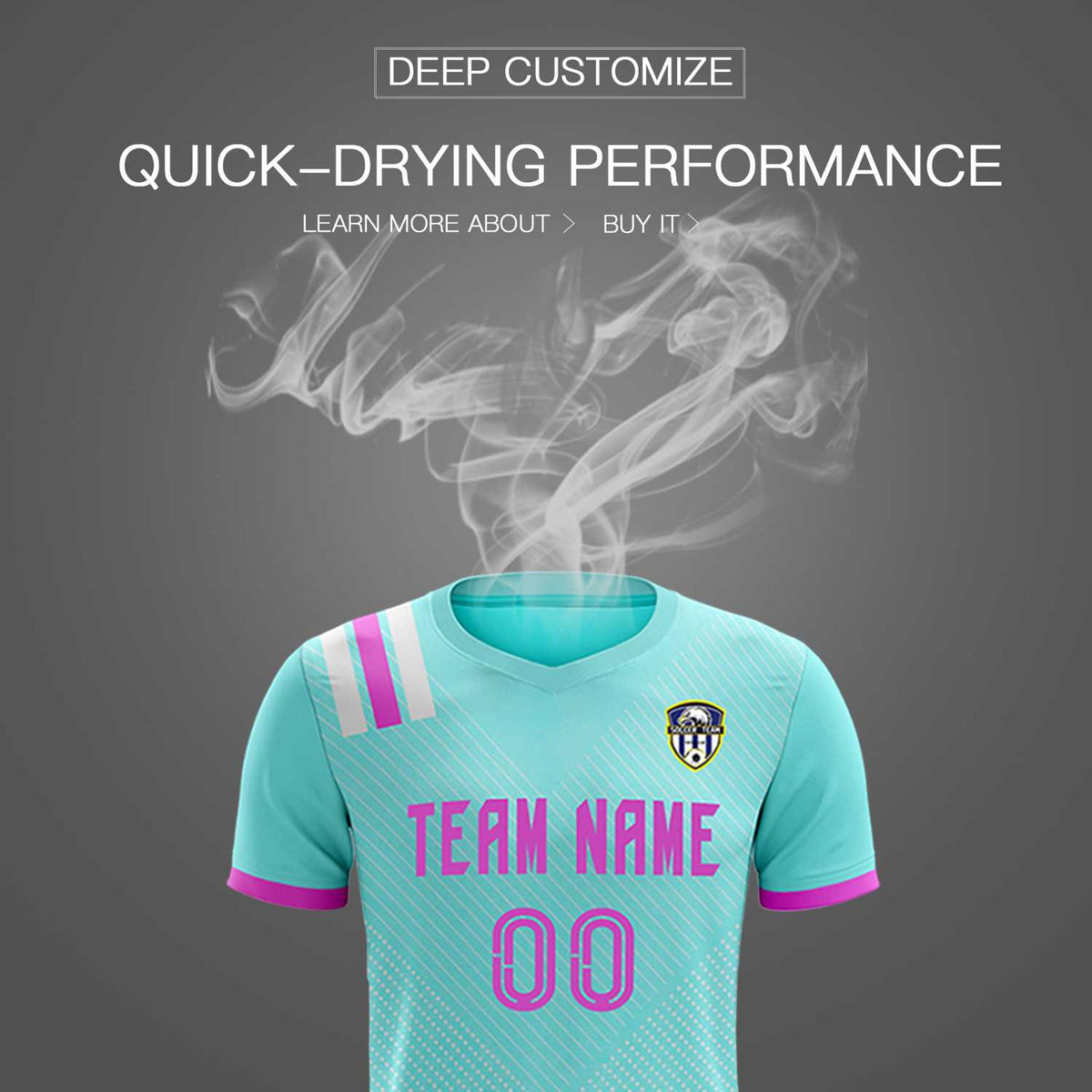 Custom Light Blue Striped Sportswear Soccer Tops/Sets Jersey For Adults