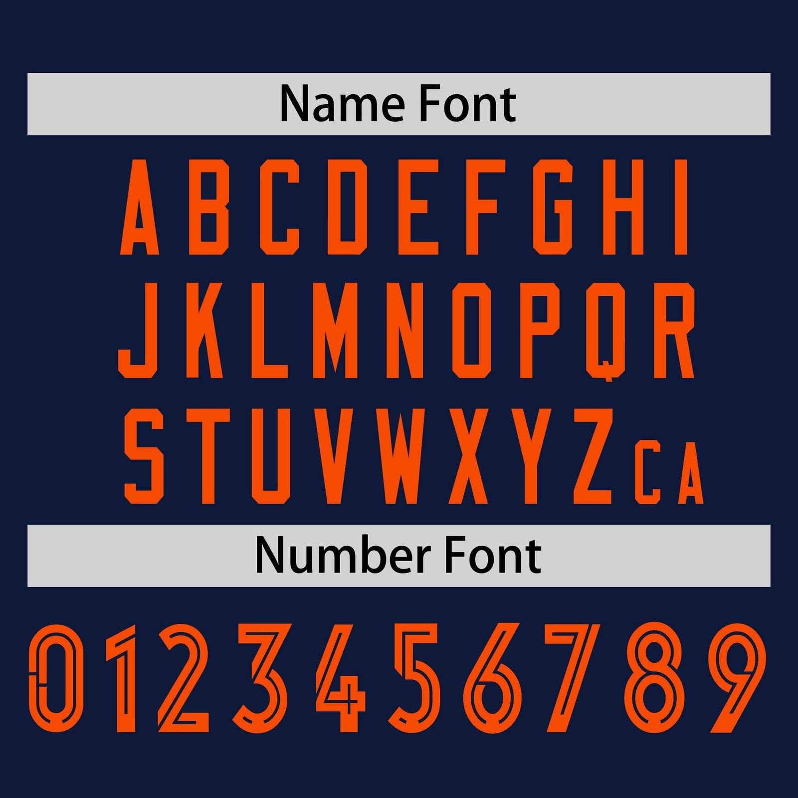 Custom Navy Orange Crew Neck Split Design Long Sleeve Performance T-Shirt