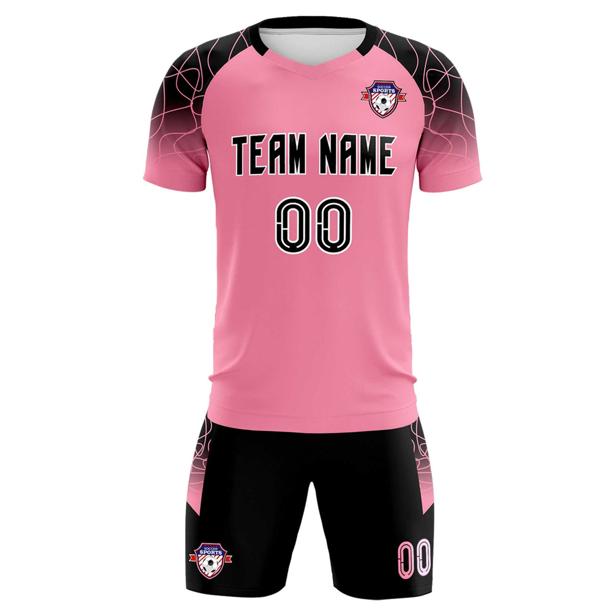 Custom Light Pink Classic Soccer Training Sets Jersey For Adults/Kids