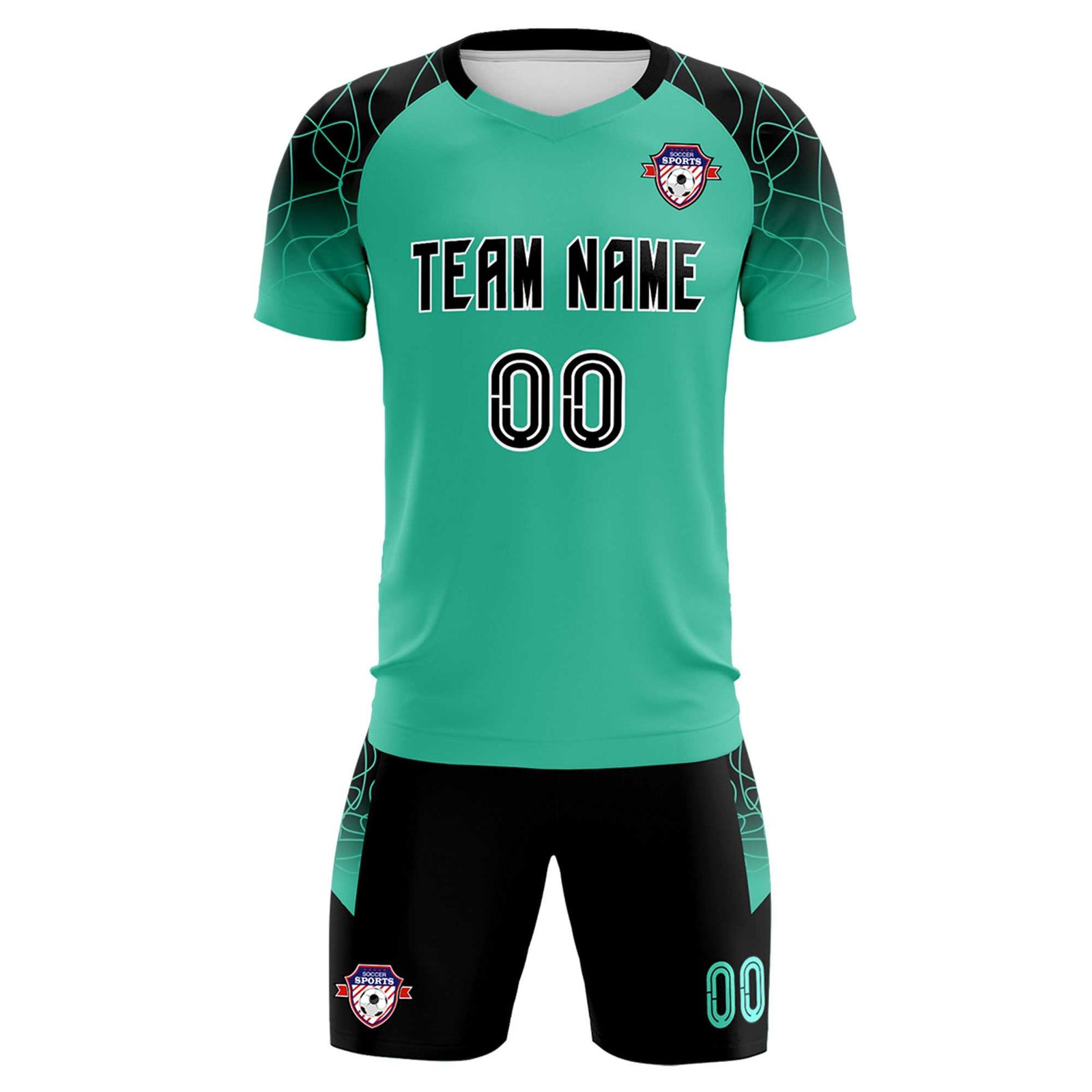 Custom Green Classic Soccer Training Sets Jersey For Adults/Kids