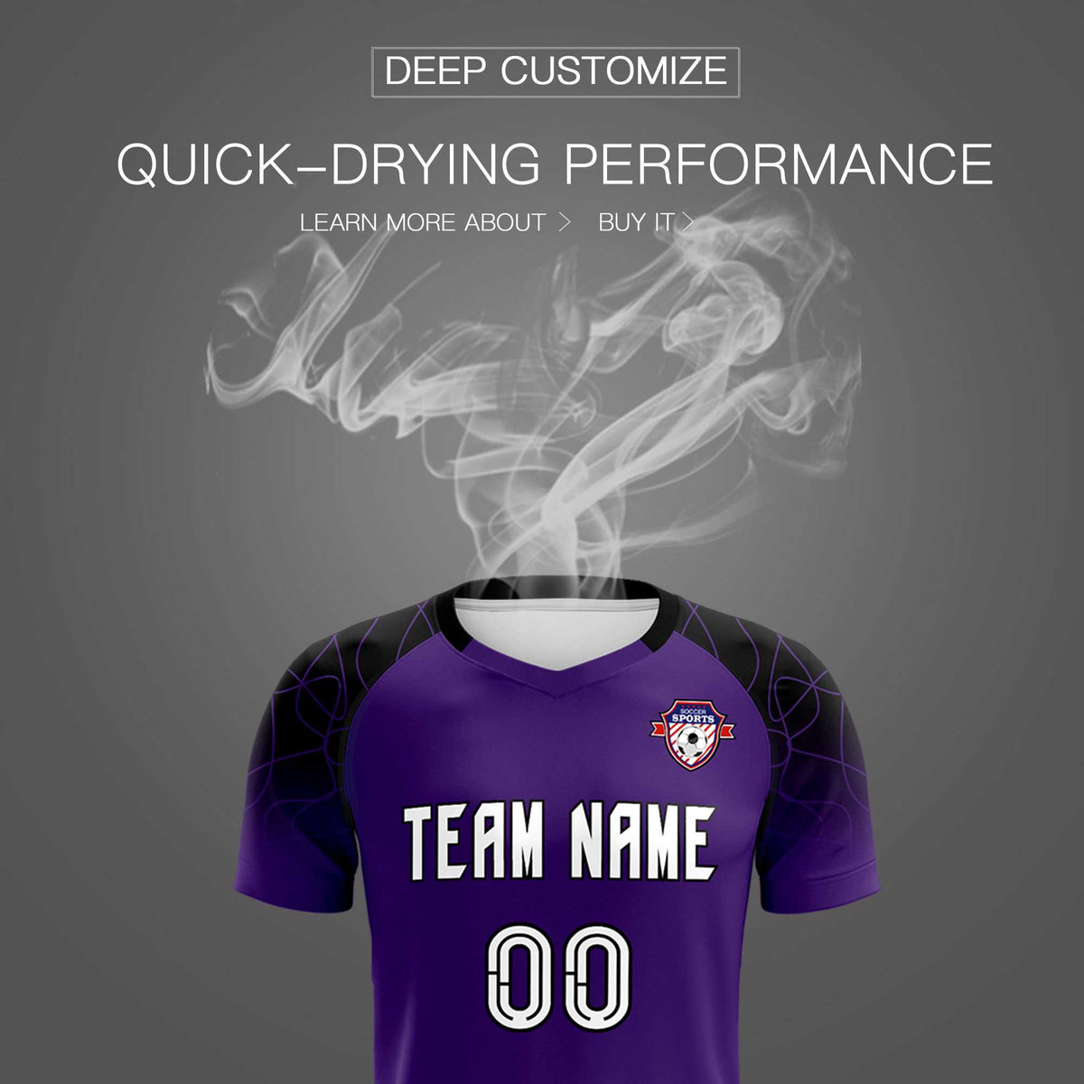 Custom Purple Classic Soccer Training Sets Jersey For Adults/Kids