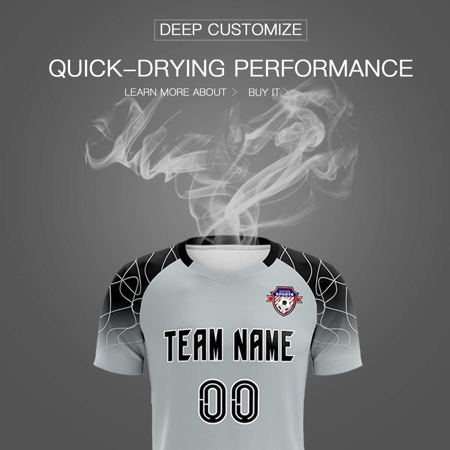 Custom Silver Classic Soccer Training Sets Jersey For Adults/Kids