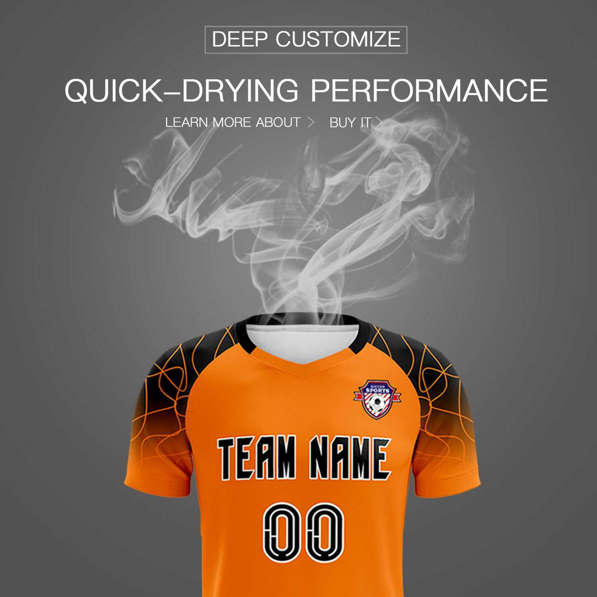 Custom Orange Classic Soccer Training Sets Jersey For Adults/Kids