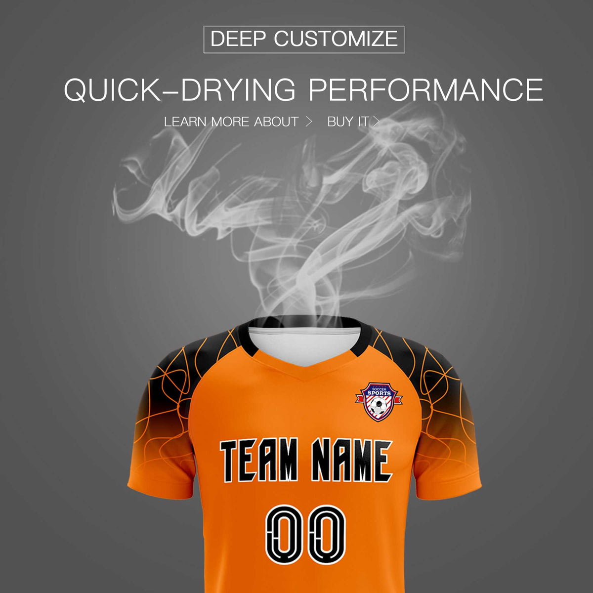 Custom Orange Classic Soccer Training Sets Jersey For Adults/Kids