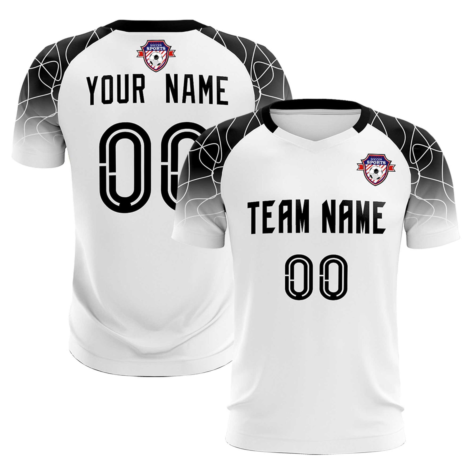 Custom White Classic Soccer Training Sets Jersey For Adults/Kids