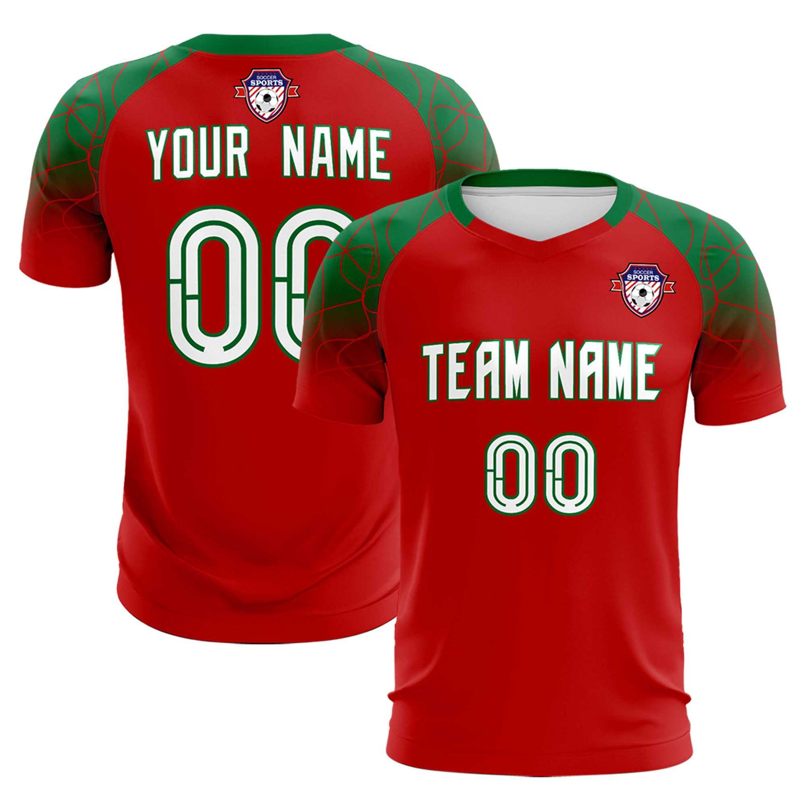 Custom Red Classic Soccer Training Sets Jersey For Adults/Kids