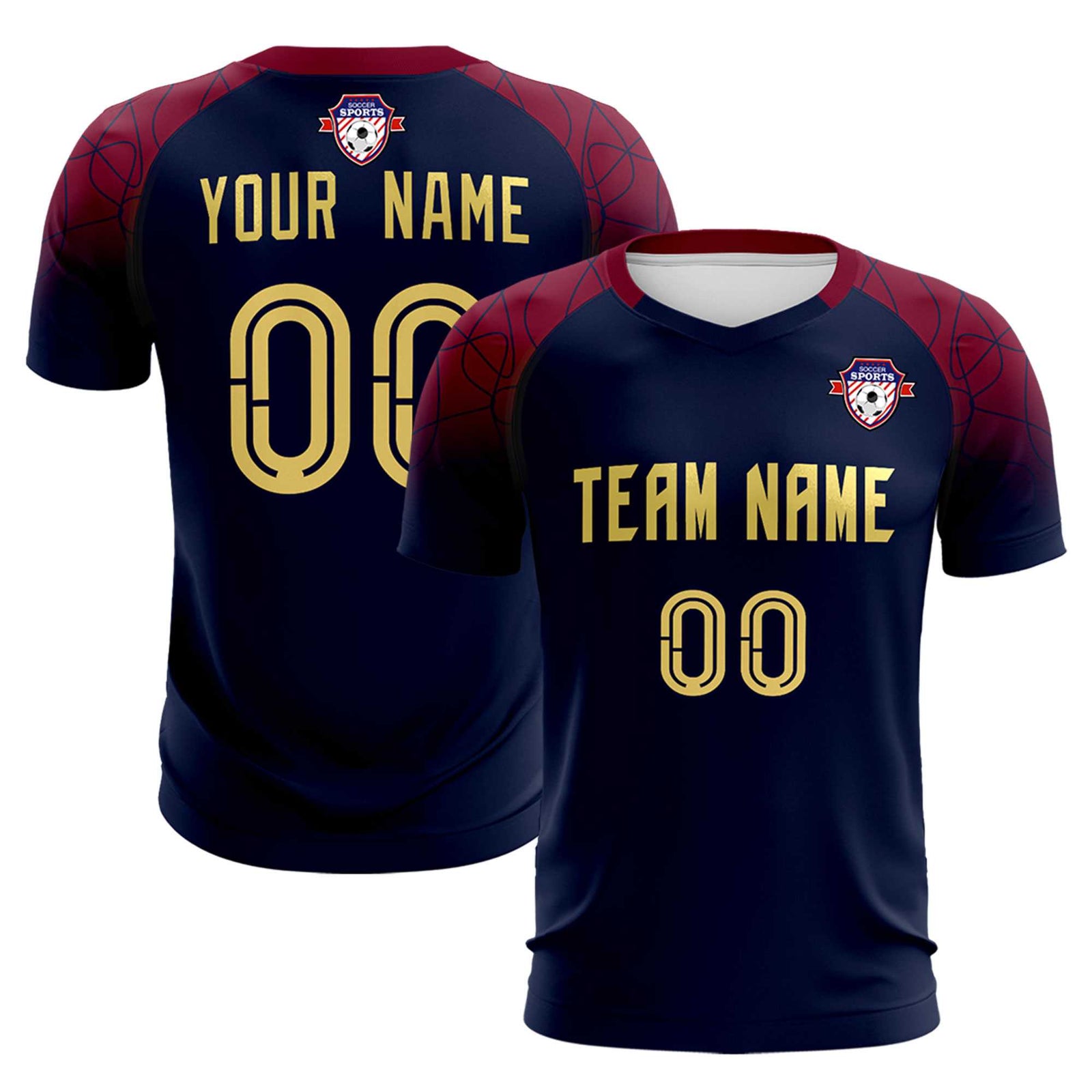 Custom Navy Classic Soccer Training Sets Jersey For Adults/Kids