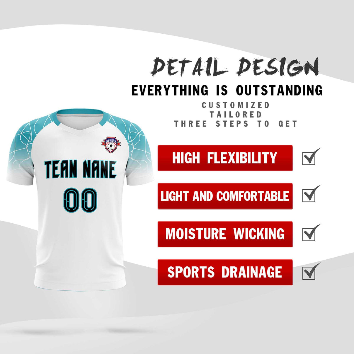 Custom White Classic Soccer Training Sets Jersey For Adults/Kids