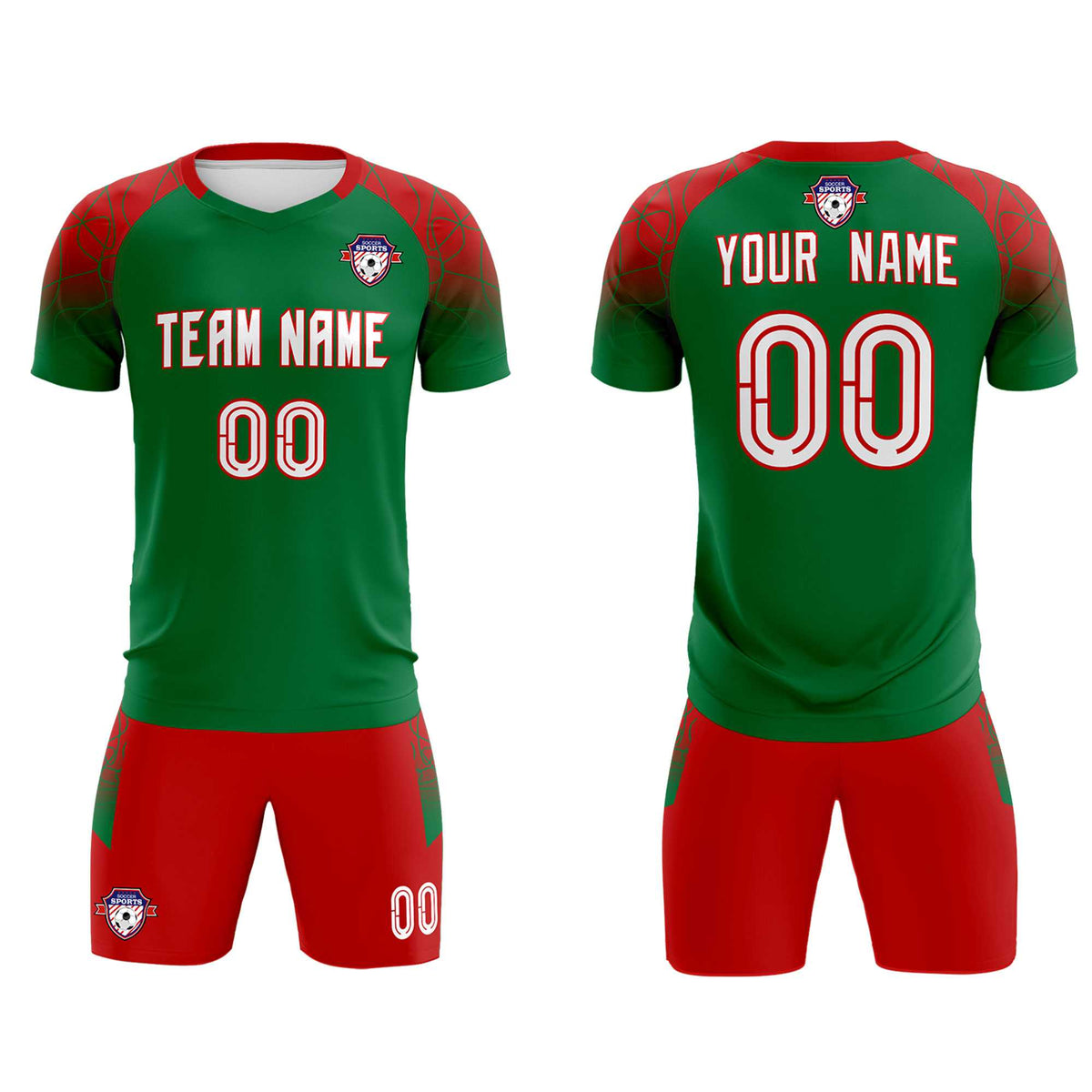 Custom Kelly Green Classic Soccer Training Sets Jersey For Adults/Kids