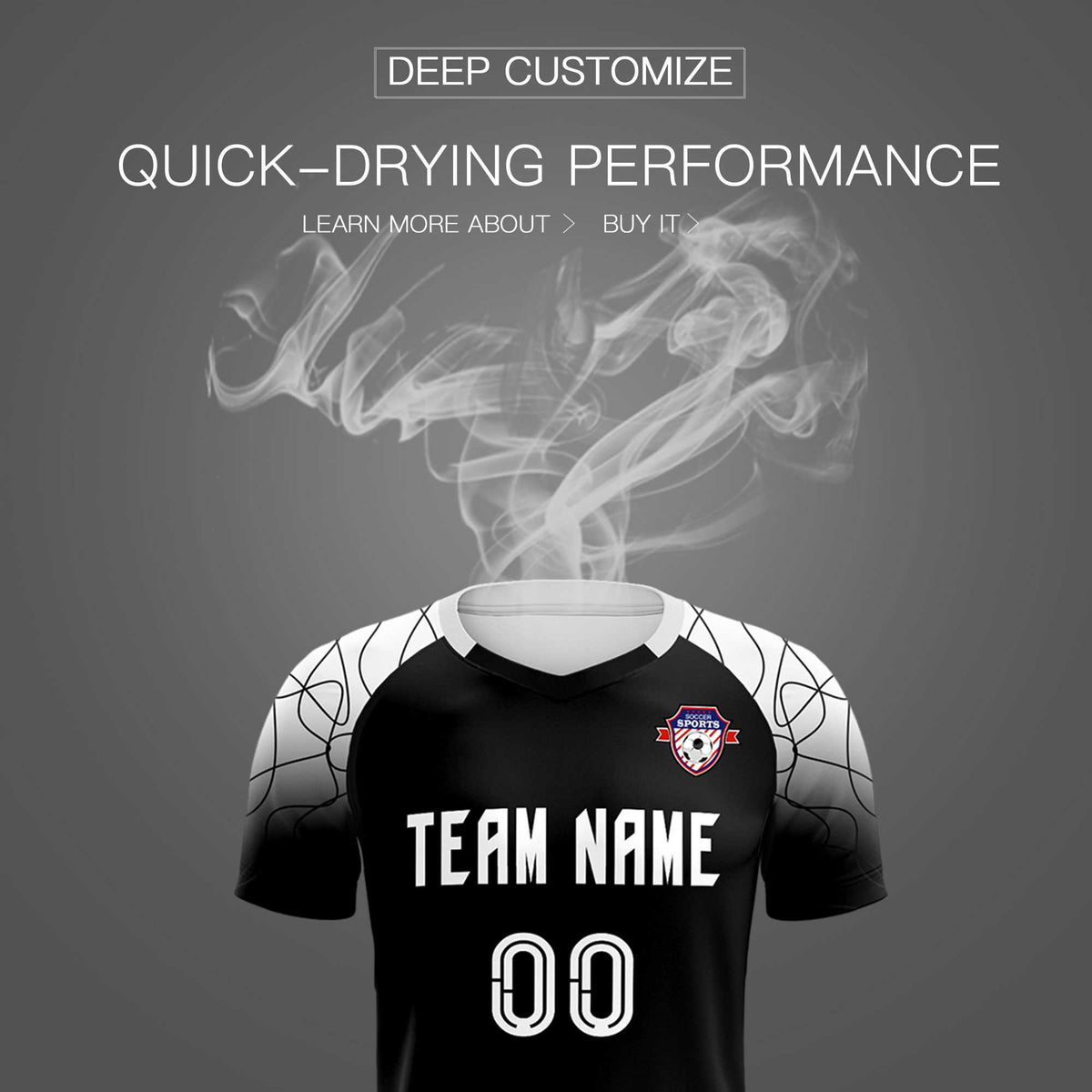 Custom Black Classic Soccer Training Sets Jersey For Adults/Kids