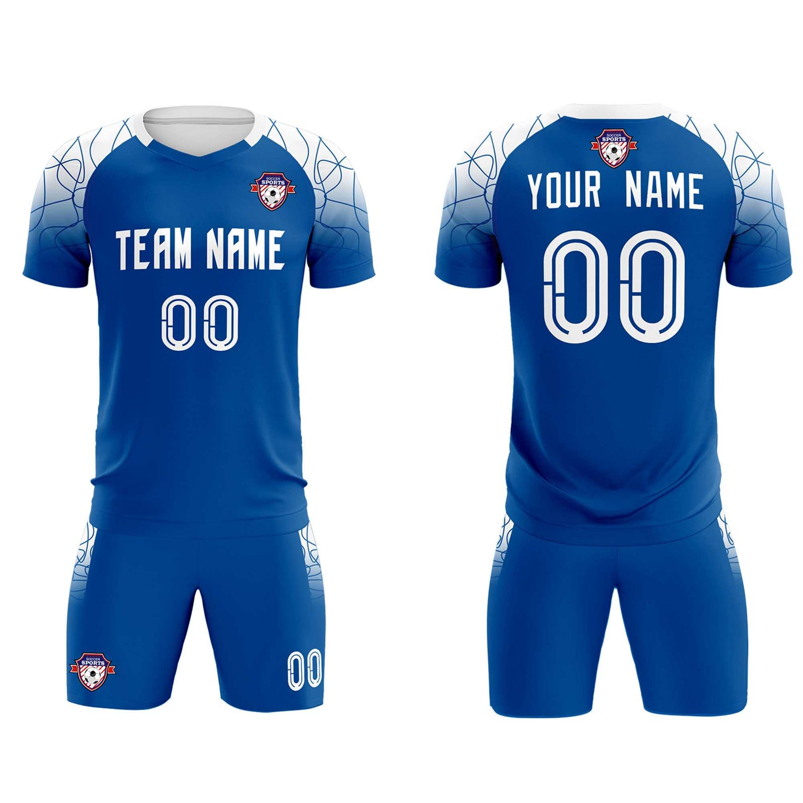 Custom Navy Classic Soccer Training Sets Jersey For Adults/Kids
