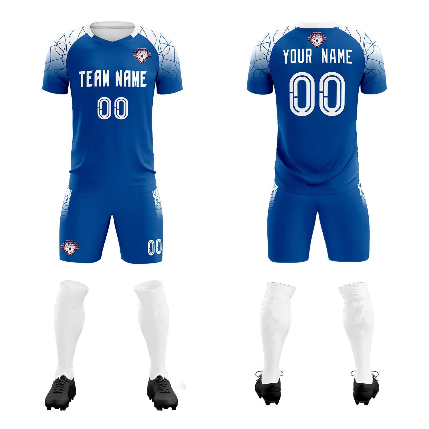 Custom Navy Classic Soccer Training Sets Jersey For Adults/Kids