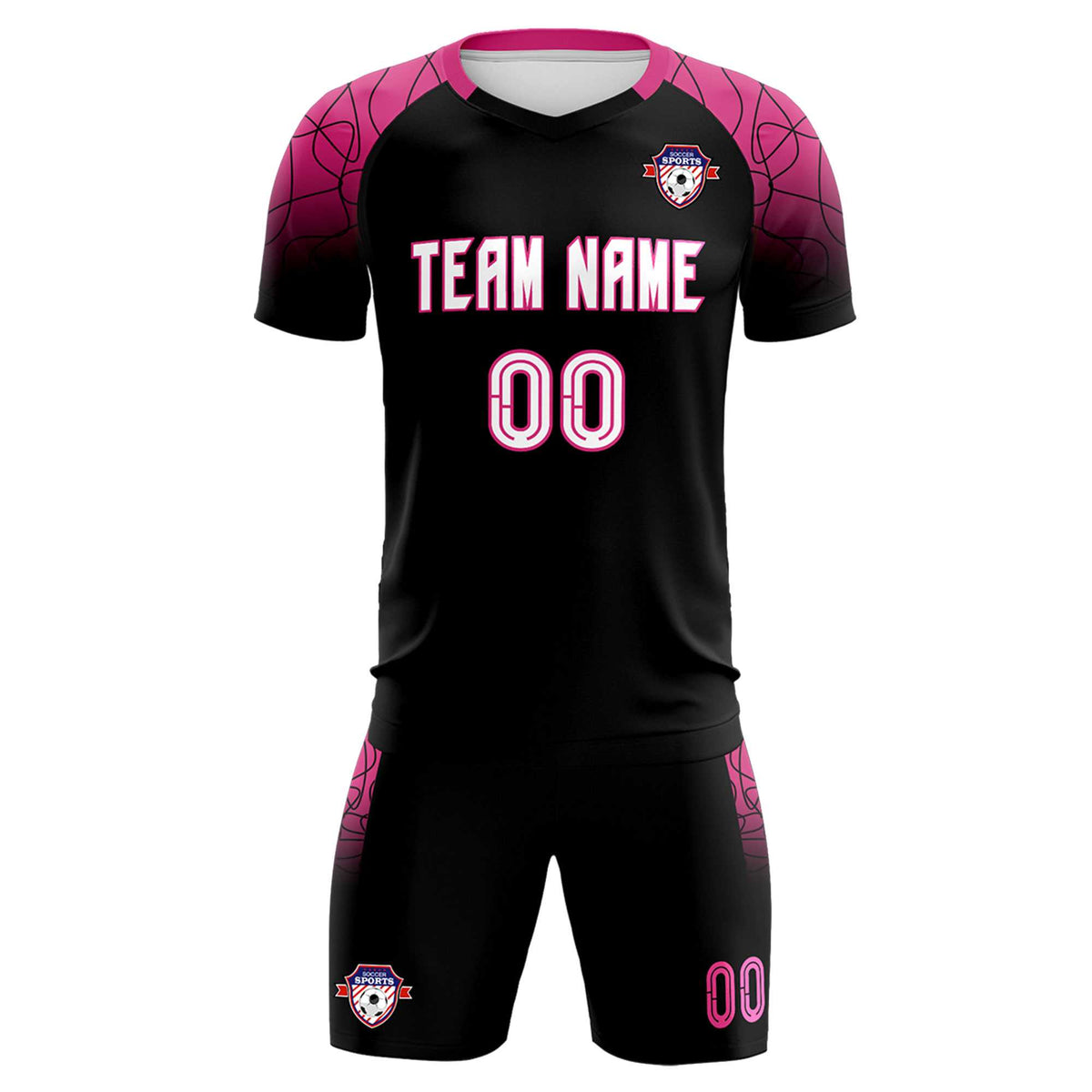 Custom Black Classic Soccer Training Sets Jersey For Adults/Kids
