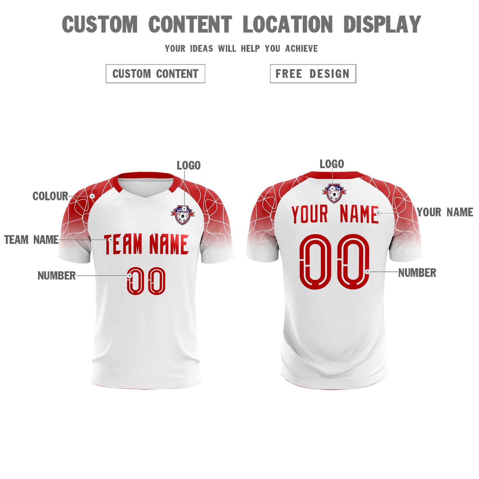 Custom White Classic Soccer Training Sets Jersey For Adults/Kids