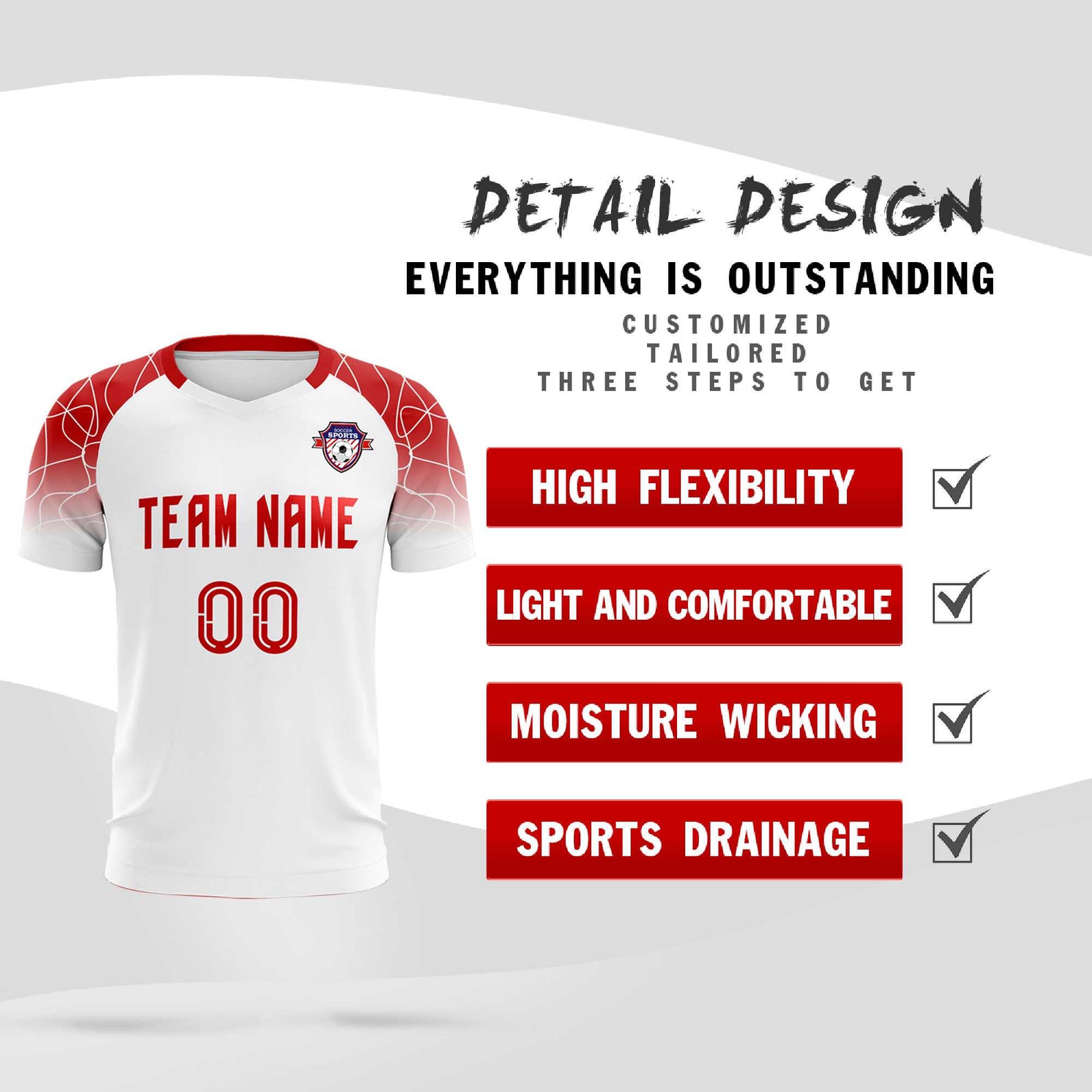 Custom White Classic Soccer Training Sets Jersey For Adults/Kids